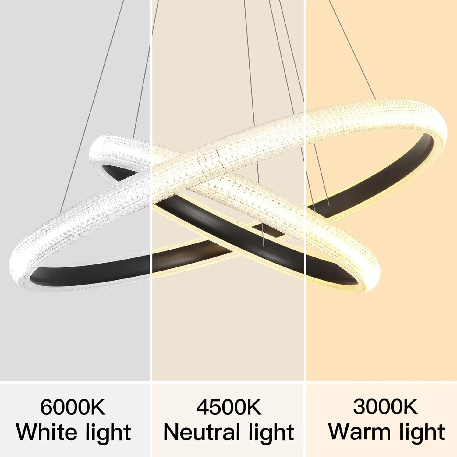 لوستر مدرن LED اتاق خواب YT YATAI LIGHTING - مشکی 2 حلقه با کنترل از راه دور - ایده آل برای اتاق نشیمن و اتاق غذاخوری - کم نور شونده، ارتفاع قابل تنظیم - 63 وات، 3000-6000K - روشنایی برای 10-12 متر مربع لوستر مدرن LED اتاق خواب YT YATAI LIGHTING - مشکی 2 حلقه با کنترل از راه دور - ایده آل برای اتاق نشیمن و اتاق غذاخوری - کم نور شونده، ارتفاع قابل تنظیم - 63 وات، 3000-6000K - روشنایی برای 10-12 متر مربع