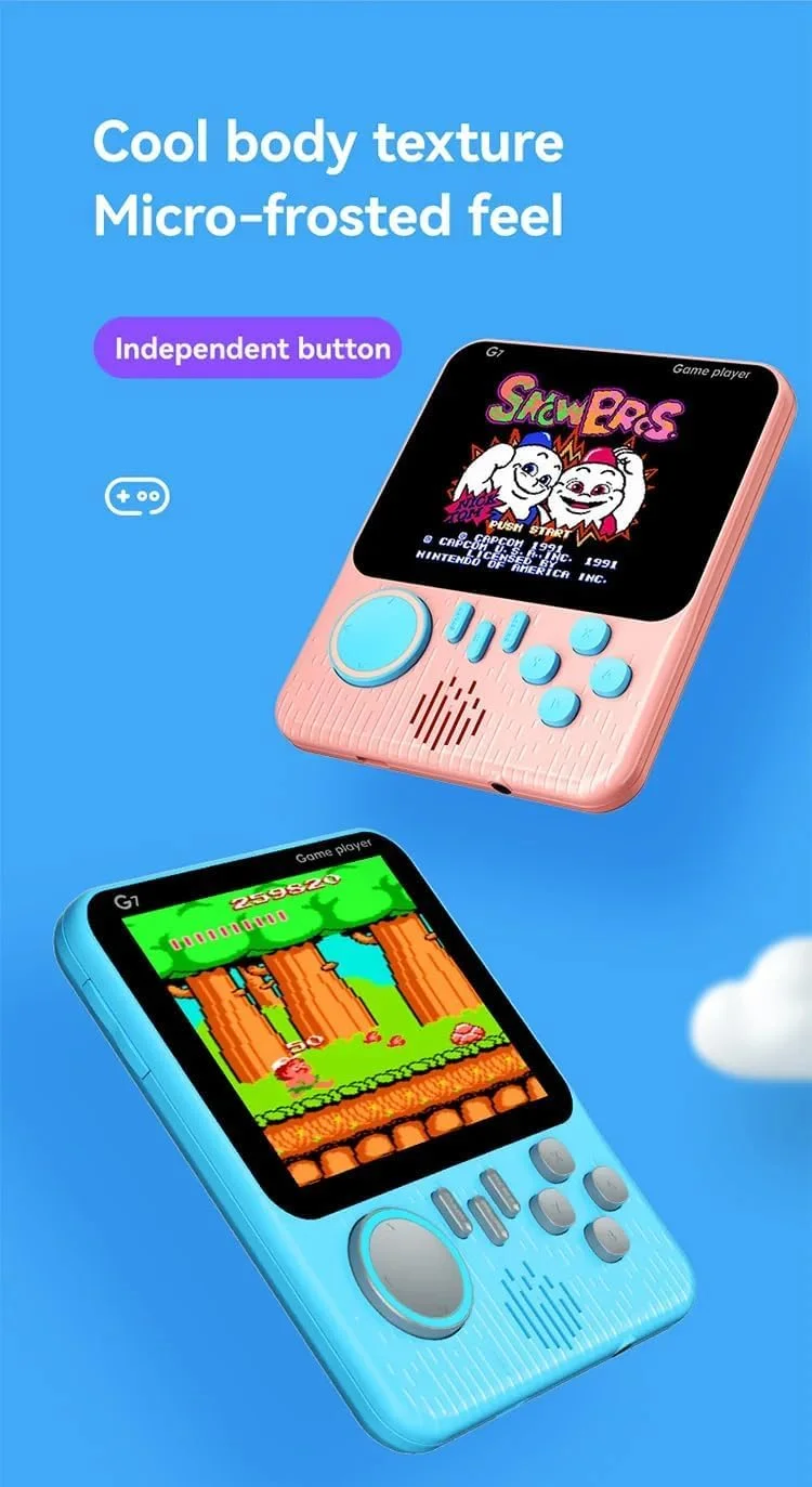 کنسول بازی دستی رترو Neo Classic G7 با 666 بازی - صفحه نمایش LCD 3.5 اینچی، پشتیبانی از تلویزیون - هدیه برای کودکان (سبز)