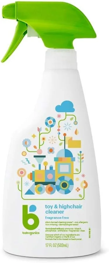 اسپری تمیز کننده اسباب بازی و صندلی کودک Babyganics، بدون عطر، بطری اسپری 500 میلی لیتری