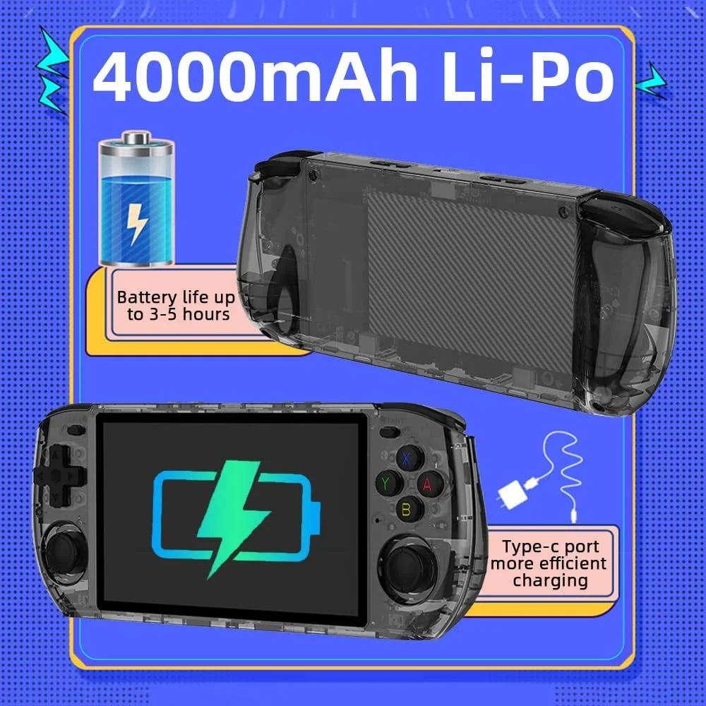 کنسول بازی دستی EWDGOES RGB10MAX 3 با صفحه نمایش 5.0 اینچی IPS، پردازنده RK3566، باتری 4000mAh، وای فای 2.4G، بلوتوث، سیستم رترو از پیش نصب شده 16+64 گیگابایت به همراه کیف حمل، رنگ مشکی شفاف کنسول بازی دستی EWDGOES RGB10MAX 3 با صفحه نمایش 5.0 اینچی IPS، پردازنده RK3566، باتری 4000mAh، وای فای 2.4G، بلوتوث، سیستم رترو از پیش نصب شده 16+64 گیگابایت به همراه کیف حمل، رنگ مشکی شفاف