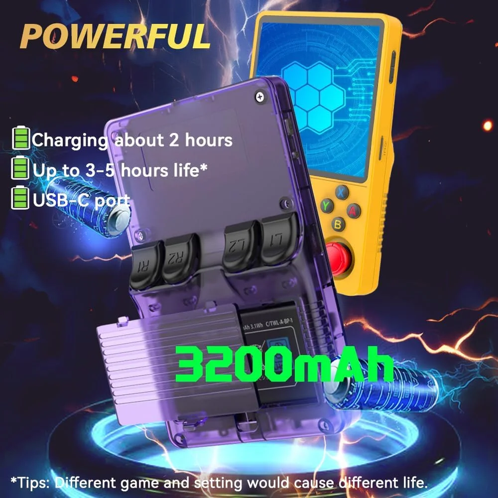 کنسول بازی دستی EWDGOES R36S Plus با صفحه نمایش 4.0 اینچی 720 * 720 IPS OCA، پردازنده RK3326، باتری 3000mAh مدل r36splus به همراه کیف حمل، رنگ بنفش شفاف - 64 گیگابایت کنسول بازی دستی EWDGOES R36S Plus با صفحه نمایش 4.0 اینچی 720 * 720 IPS OCA، پردازنده RK3326، باتری 3000mAh مدل r36splus به همراه کیف حمل، رنگ بنفش شفاف - 64 گیگابایت