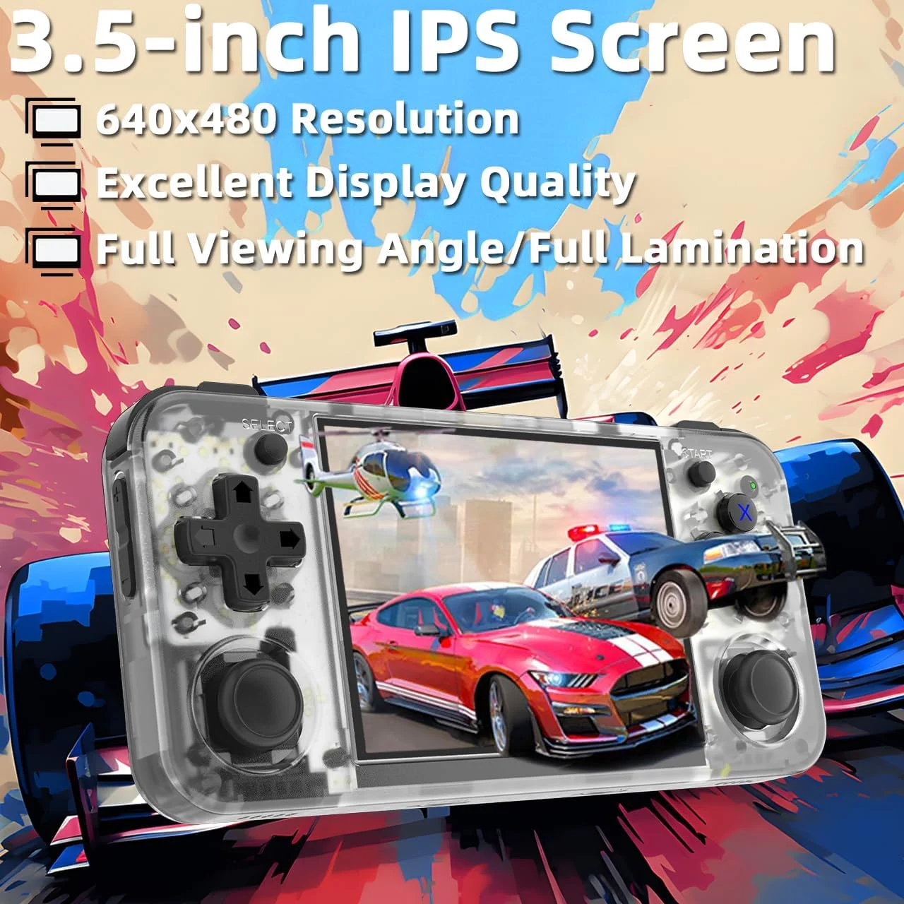 کنسول بازی دستی EWDGOES RG35XX H با صفحه نمایش 3.5 اینچی IPS، مدل H700، باتری 3300mAh، سیستم شبیه ساز از پیش نصب شده RG 35XX H، حافظه 64 گیگابایتی، سفید شفاف کنسول بازی دستی EWDGOES RG35XX H با صفحه نمایش 3.5 اینچی IPS، مدل H700، باتری 3300mAh، سیستم شبیه ساز از پیش نصب شده RG 35XX H، حافظه 64 گیگابایتی، سفید شفاف