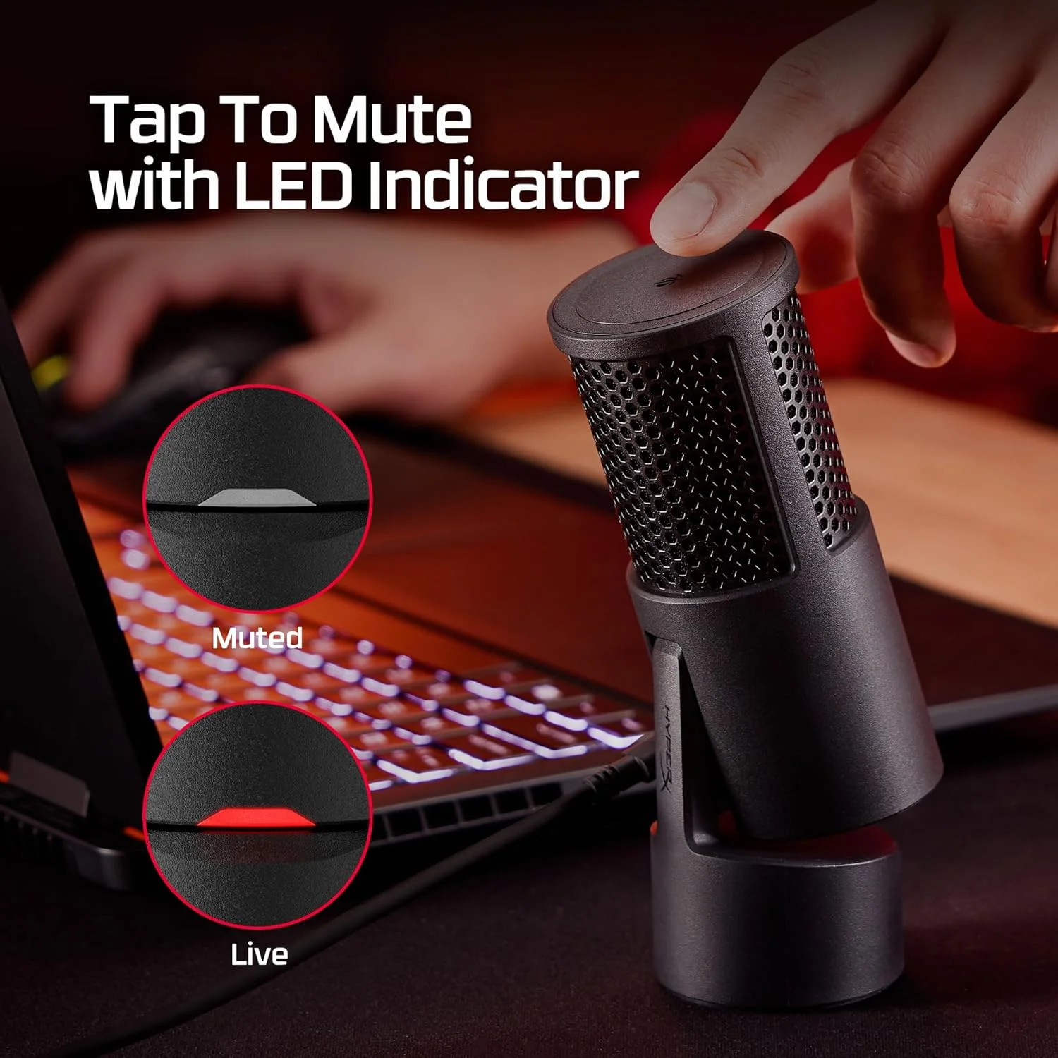 میکروفون مشکی HyperX SoloCast 2 میکروفون مشکی HyperX SoloCast 2