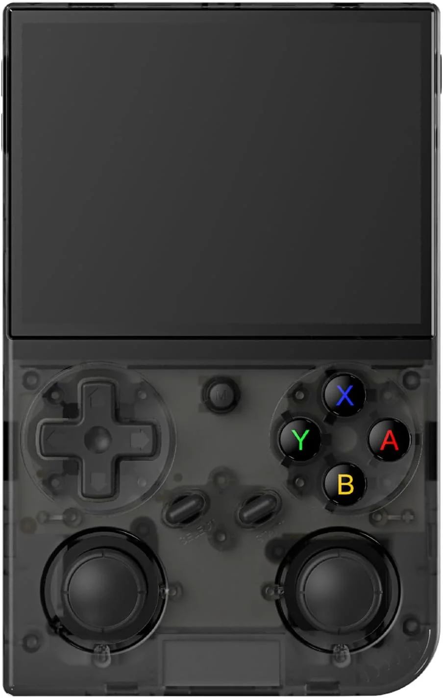 کنسول بازی دستی G350، صفحه نمایش 3.5 اینچی IPS، سیستم لینوکس، باتری 3200 میلی آمپر ساعتی، 4371 بازی از پیش نصب شده، کنسول بازی های ویدیویی یکپارچهسازی با سیستمعامل قابل حمل، پشتیبانی از کنترلر سیمی و هدفون (مشکی شفاف)