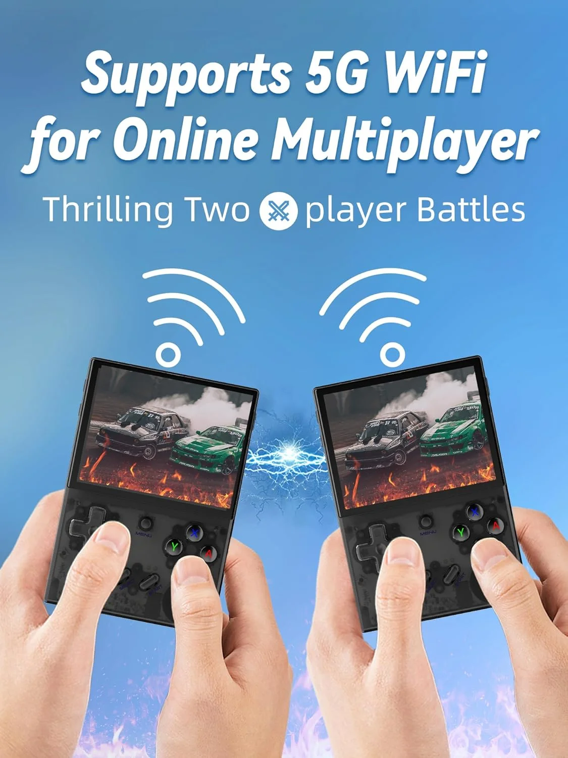 کنسول بازی دستی RG35XX Plus، بازی های ویدیویی رترو با کارت TF 64 گیگابایتی 5500 بازی سیستم عامل لینوکس، باتری داخلی 3300mAh صفحه نمایش 3.5 اینچی IPS، پشتیبانی از خروجی HDMI TV بلوتوث WiFi 5G