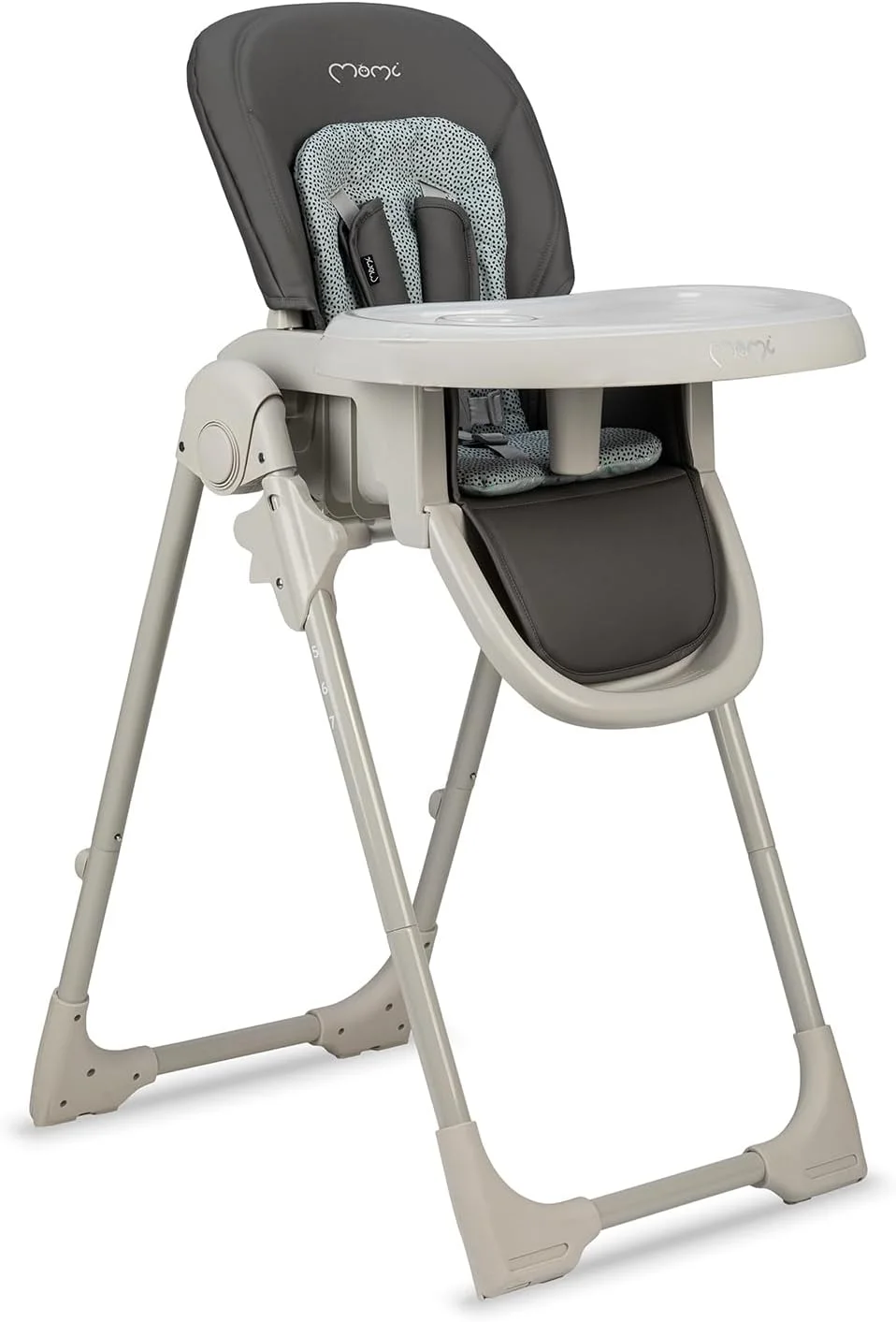 صندلی غذای کودک راحت MoMi GOJO | تنظیم ارتفاع 7 حالته با کمربند ایمنی | ارتفاع قابل تنظیم، صندلی تکیه گاه دار و سبد ذخیره سازی