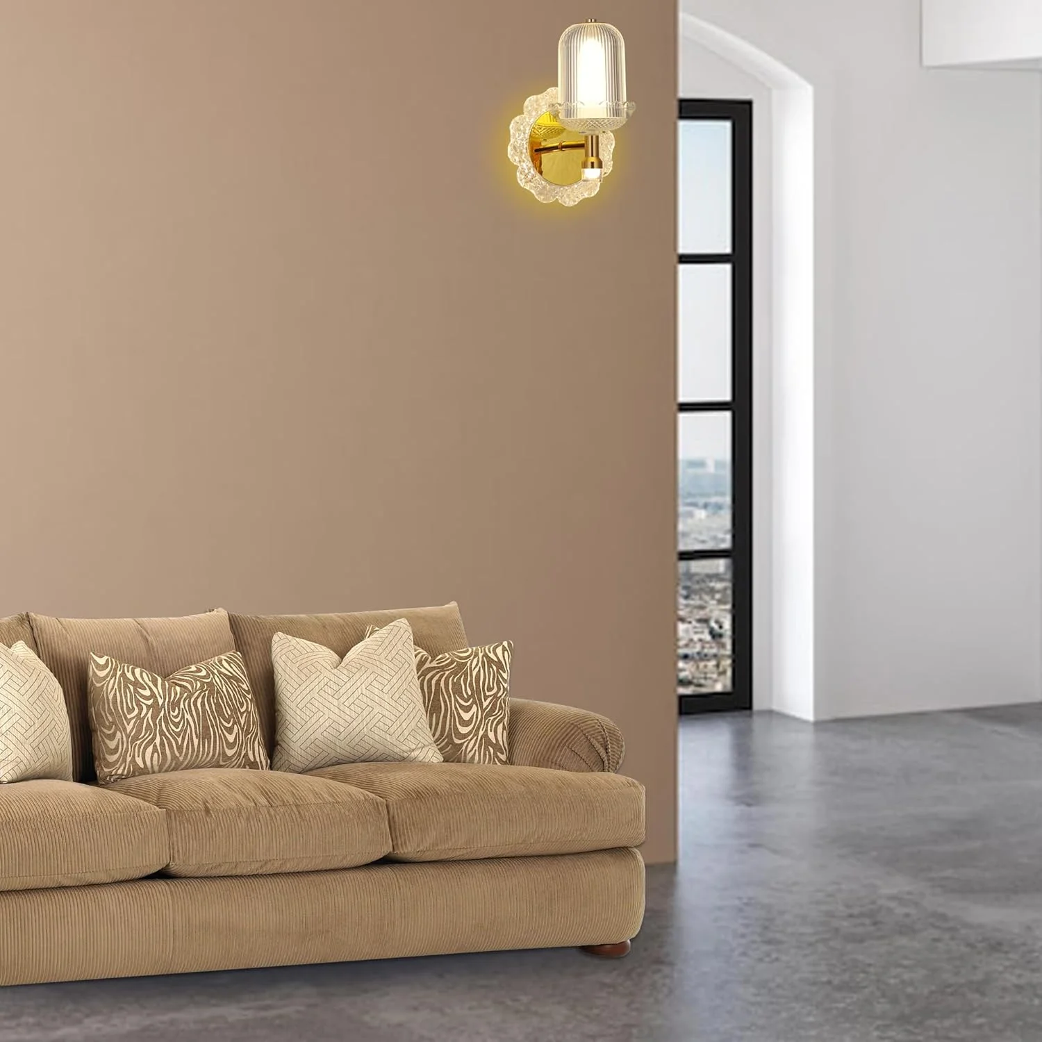 چراغ دیواری LED مدرن داخلی V. MAX - 10 وات | چراغ دیواری برای چراغ ایوان، چراغ دیواری بیرونی، چراغ خواب | چراغ آویز دیواری ضد آب