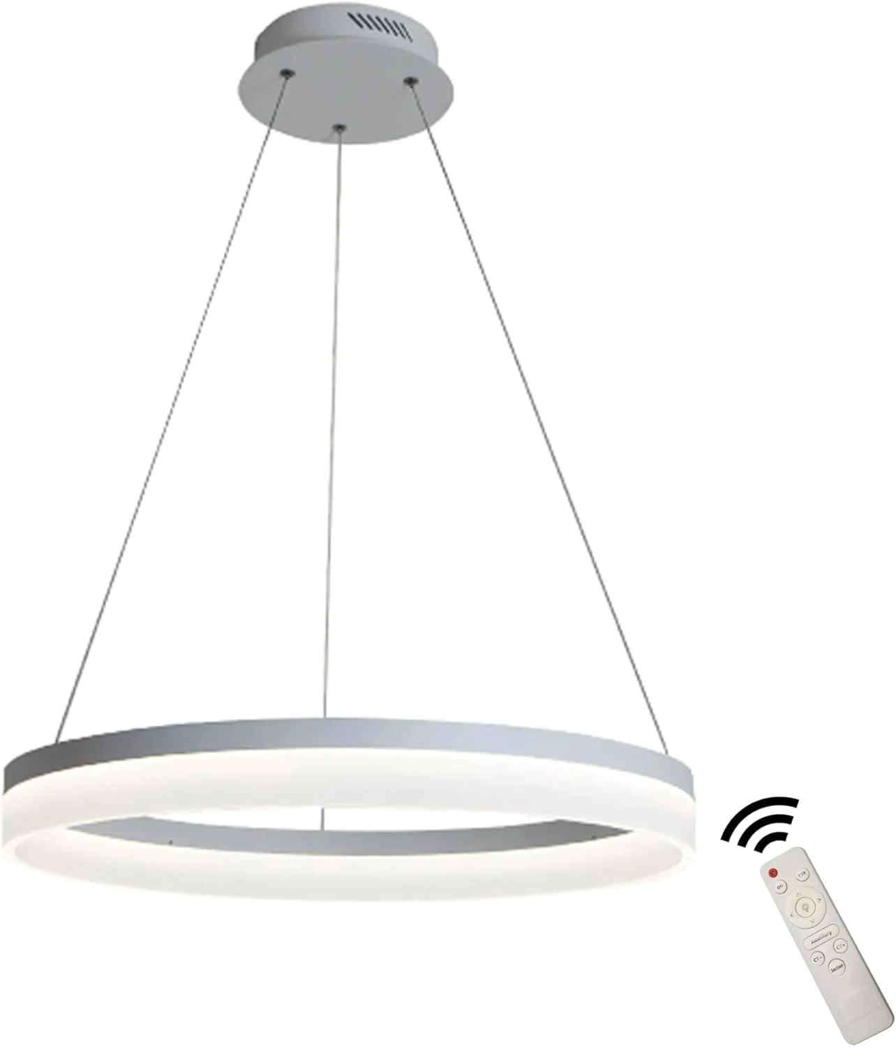 چراغ آویز LED مدرن V.MAX - 60 وات | لوستر آویز LED مناسب اتاق نشیمن، اتاق خواب | چراغ آویز لوستر هوشمند دیمر دار (سفید)