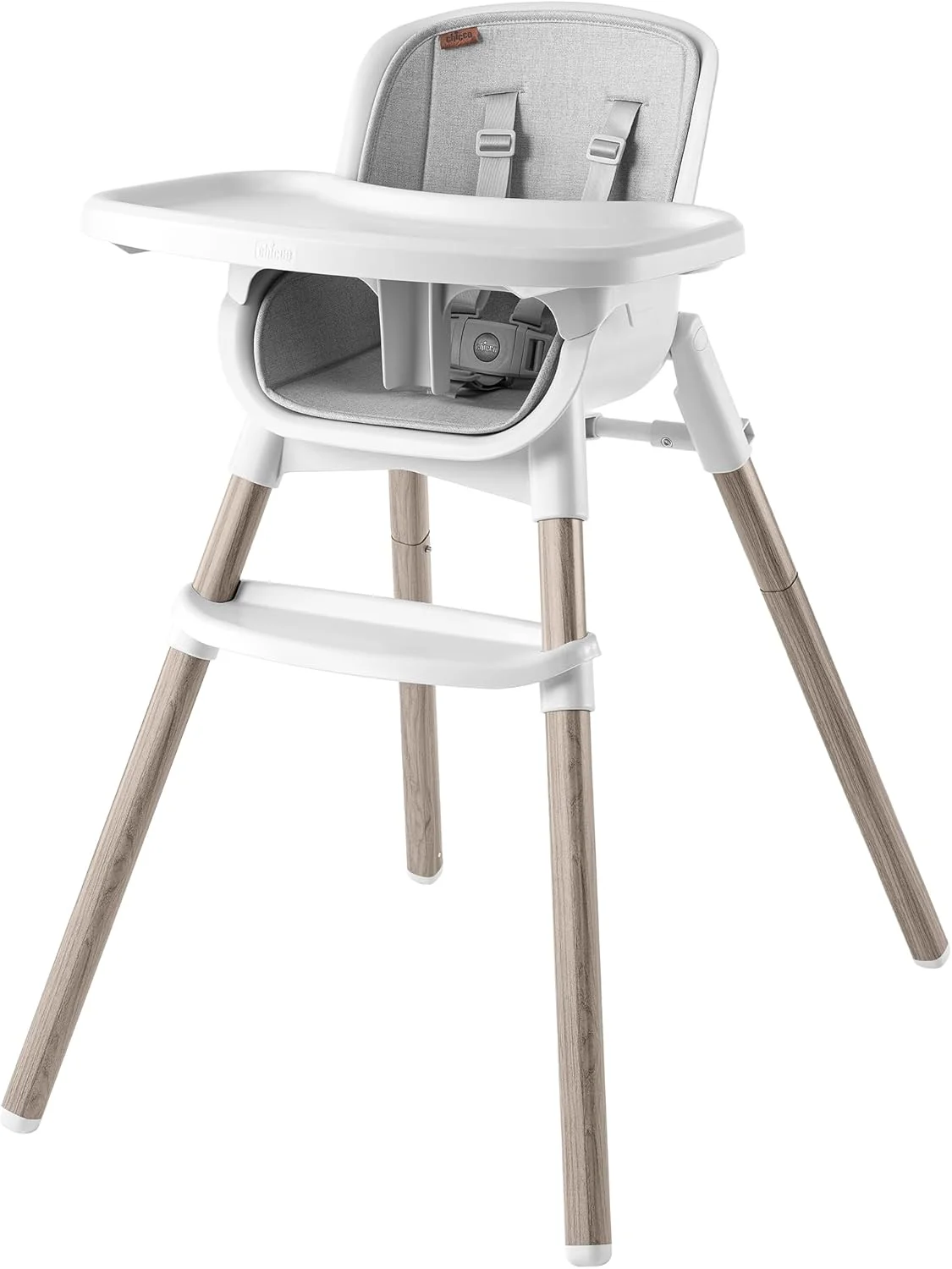 صندلی غذای تاشو 4 در 1 چیکو Zest™ LE، صندلی غذا، صندلی کودک نوپا و چهارپایه جوانان، صندلی غذای چند منظوره با تمیز کردن آسان | کرما/سفید