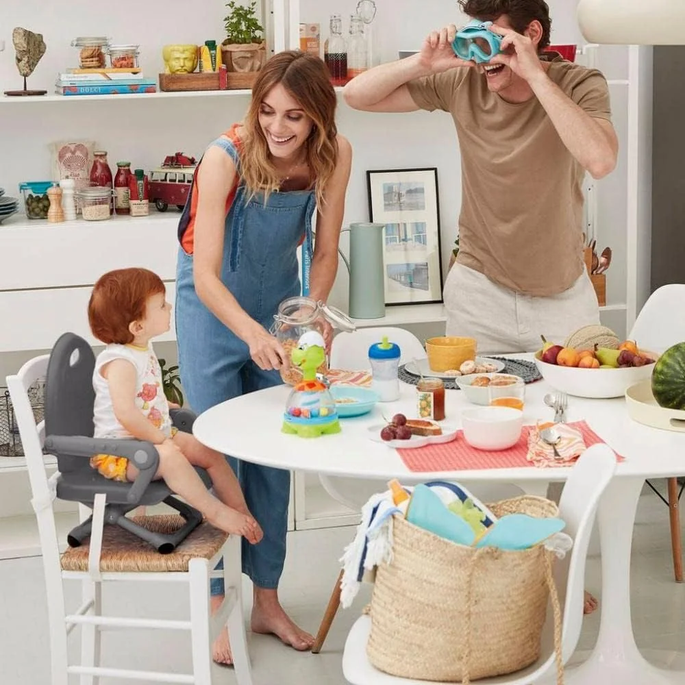 صندلی بوستر چیکو مدل Pocket Snack، خاکستری تیره