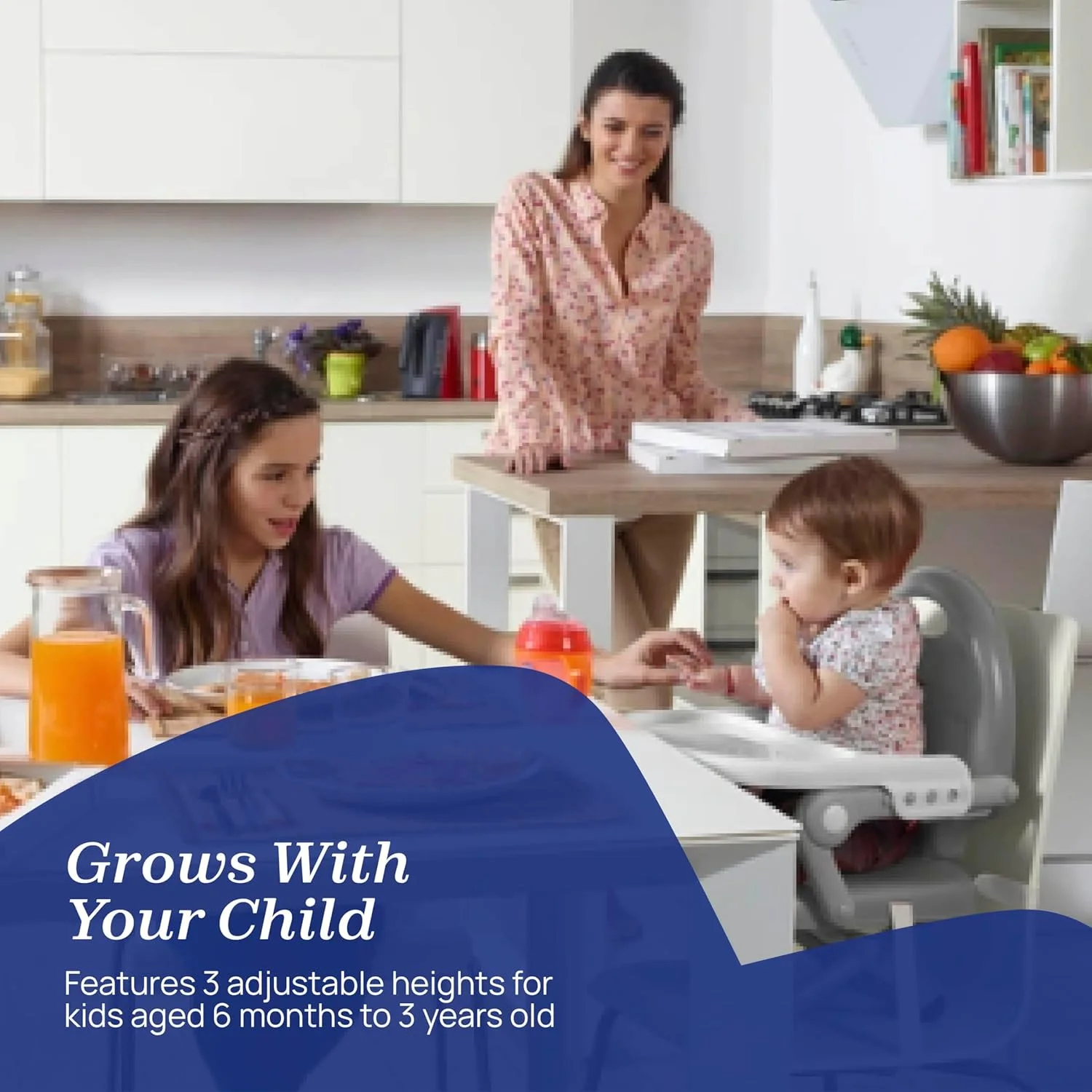 صندلی بوستر چیکو مدل Pocket Snack، خاکستری تیره