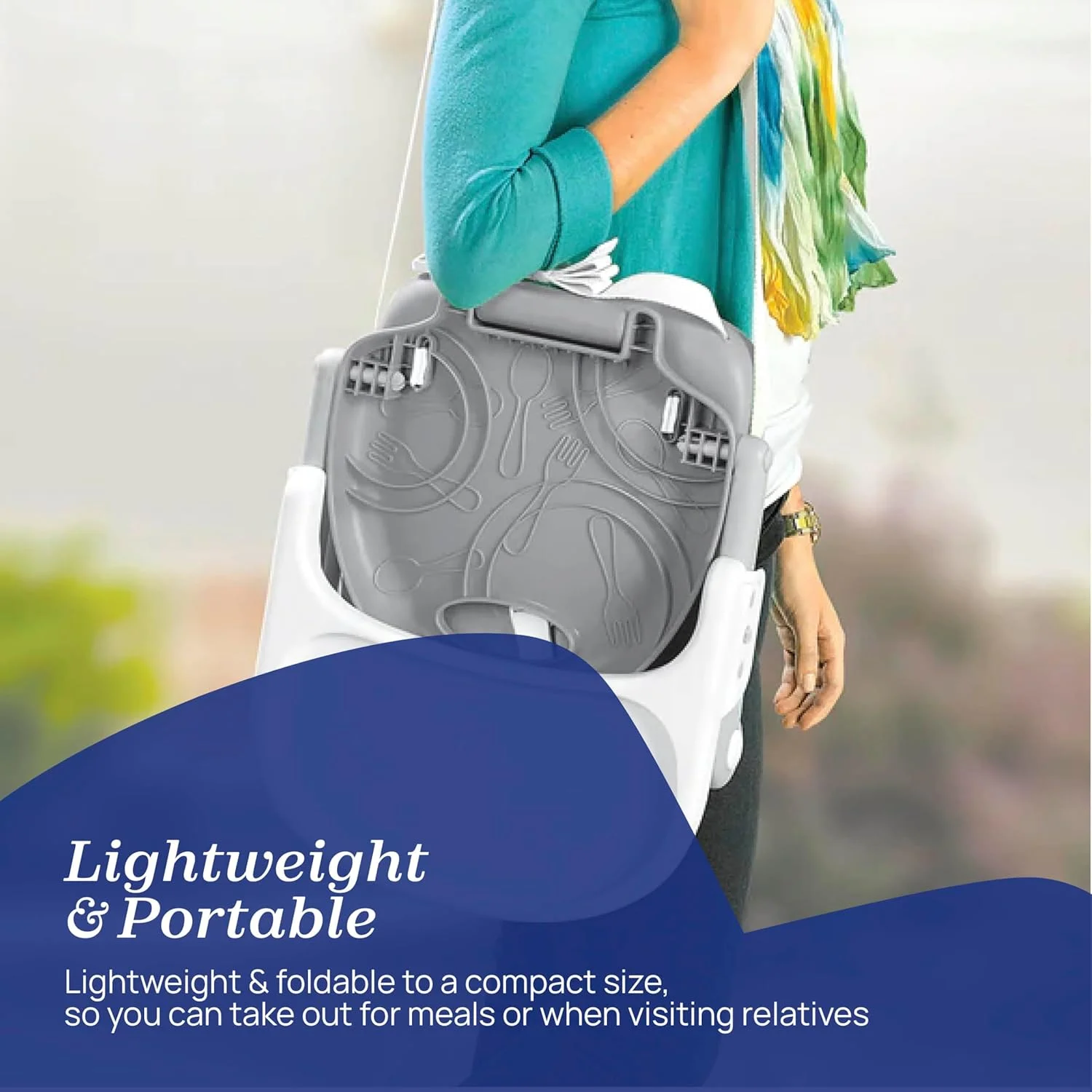 صندلی بوستر چیکو مدل Pocket Snack، خاکستری تیره