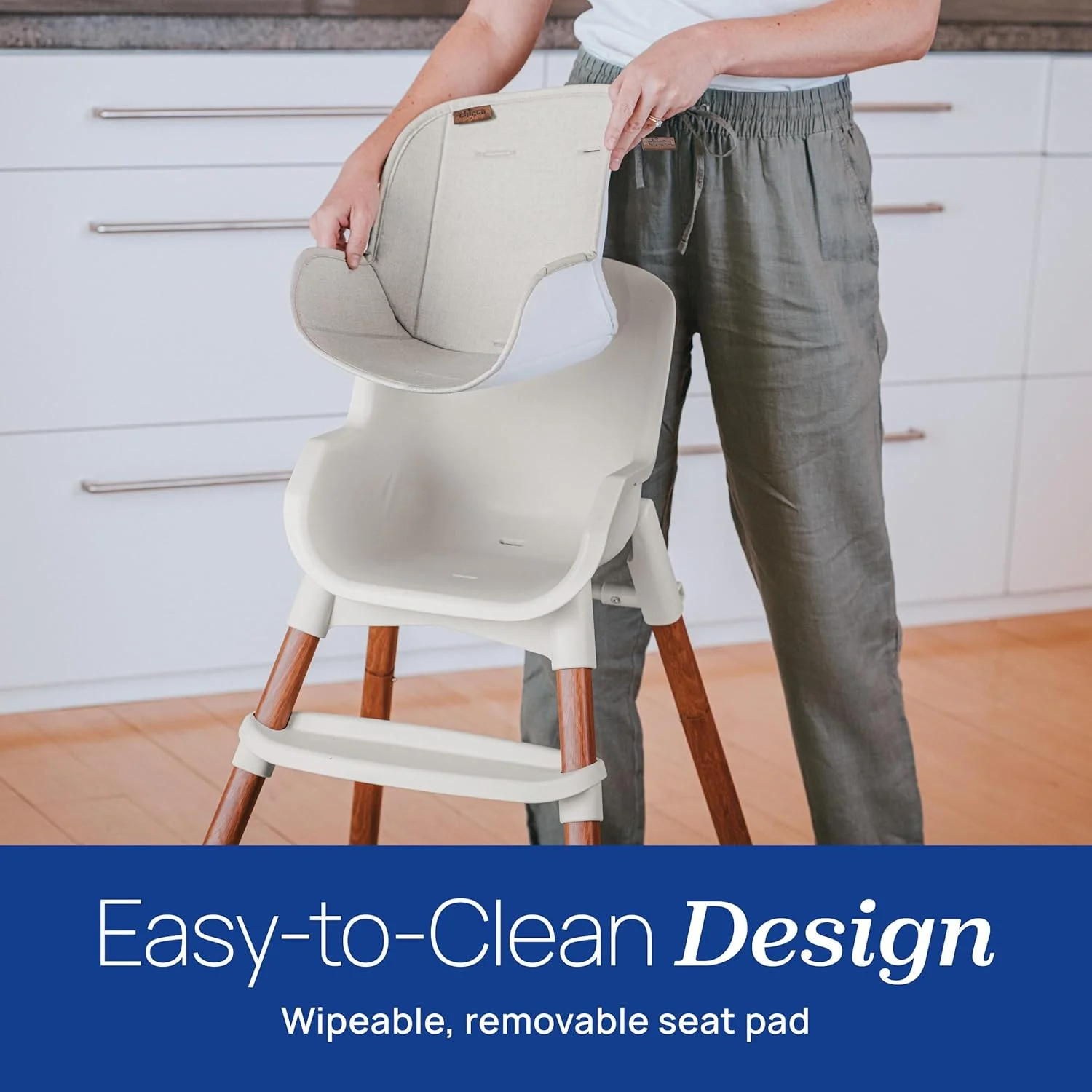 صندلی غذای تاشو 4 در 1 چیکو Zest™ LE، صندلی غذا، صندلی کودک نوپا و چهارپایه جوانان، صندلی غذای چند منظوره با تمیز کردن آسان | کرما/سفید