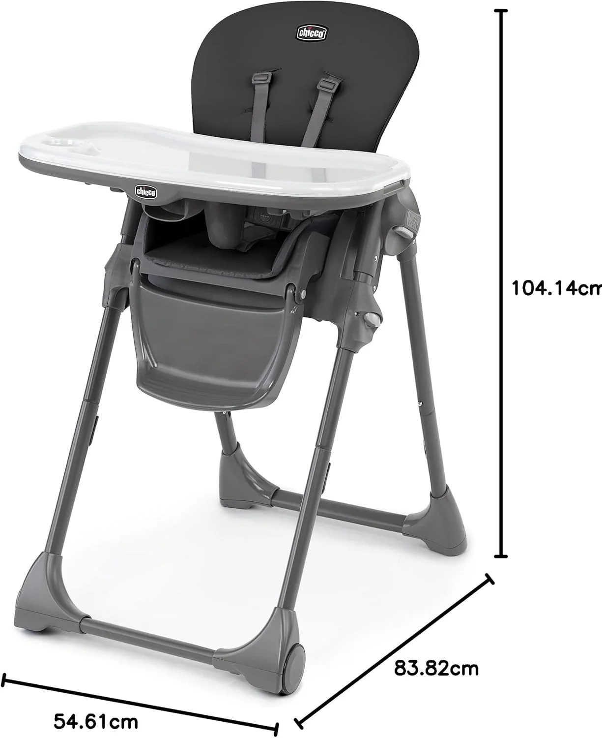 صندلی غذای کودک چیکو Polly، 6 تا 36 ماه، مشکی