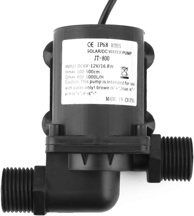 پمپ آب کوچک بدون جاروبک DC دوماری، مناسب حوضچه ماهی، 12 ولت، 40℃ تا 100℃