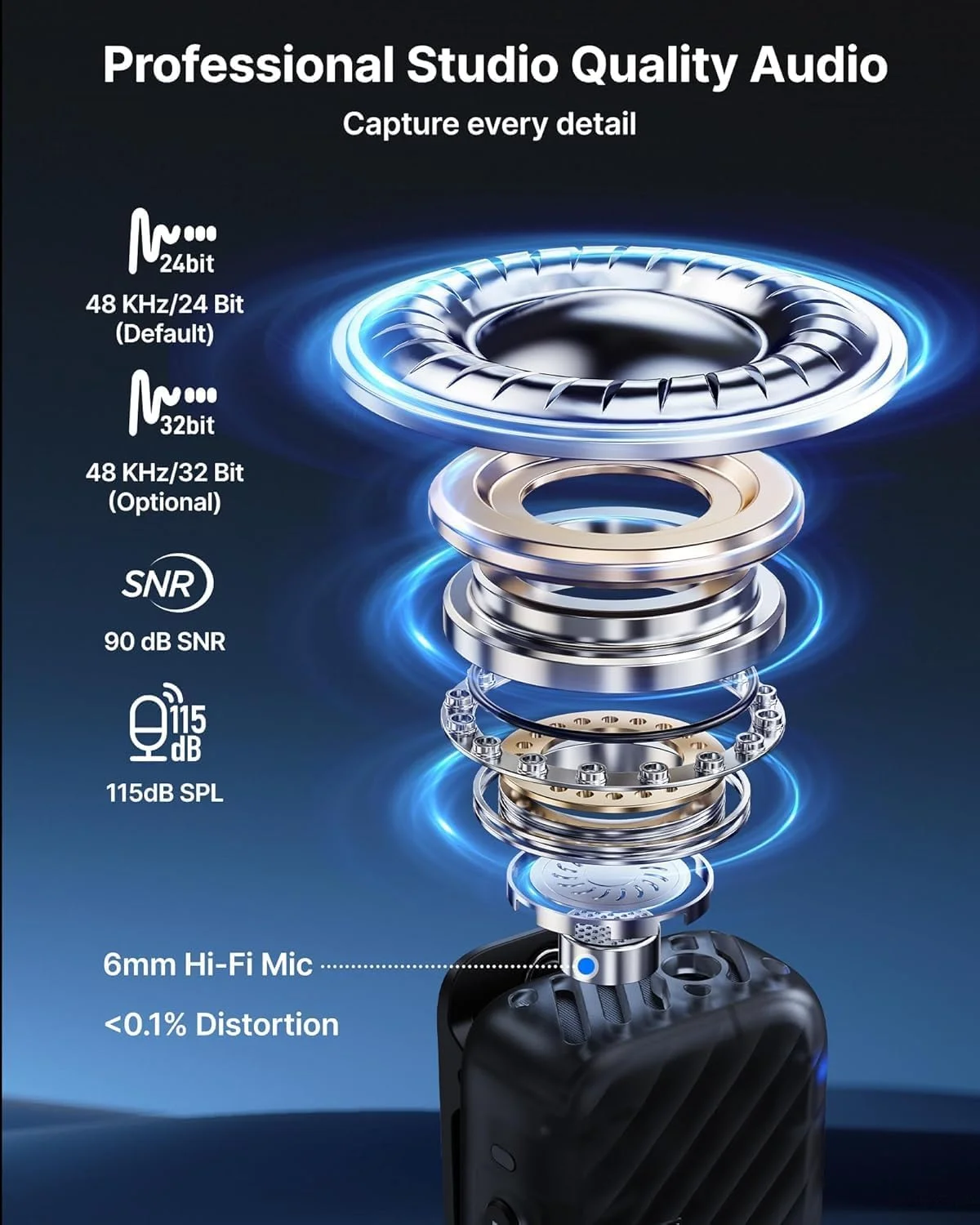 میکروفون یقه ای بی سیم BOYA BOYAMIC2 برای آیفون 16/15 و اندروید و دوربین DSLR، حذف نویز هوش مصنوعی، تنظیم هوشمند EQ، مانیتورینگ واقعی، عمر باتری 30 ساعته و جعبه شارژ برای ولاگ، یوتیوب، پادکست، تیک تاک میکروفون یقه ای بی سیم BOYA BOYAMIC2 برای آیفون 16/15 و اندروید و دوربین DSLR، حذف نویز هوش مصنوعی، تنظیم هوشمند EQ، مانیتورینگ واقعی، عمر باتری 30 ساعته و جعبه شارژ برای ولاگ، یوتیوب، پادکست، تیک تاک