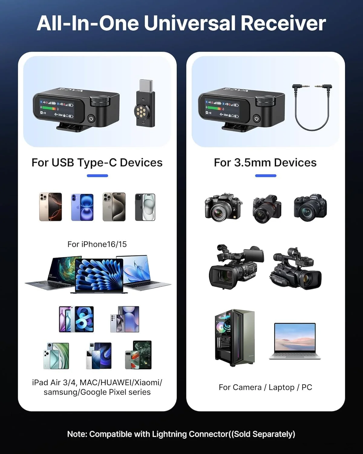 میکروفون یقه ای بی سیم BOYA BOYAMIC2 برای آیفون 16/15 و اندروید و دوربین DSLR، حذف نویز هوش مصنوعی، تنظیم هوشمند EQ، مانیتورینگ واقعی، عمر باتری 30 ساعته و جعبه شارژ برای ولاگ، یوتیوب، پادکست، تیک تاک میکروفون یقه ای بی سیم BOYA BOYAMIC2 برای آیفون 16/15 و اندروید و دوربین DSLR، حذف نویز هوش مصنوعی، تنظیم هوشمند EQ، مانیتورینگ واقعی، عمر باتری 30 ساعته و جعبه شارژ برای ولاگ، یوتیوب، پادکست، تیک تاک