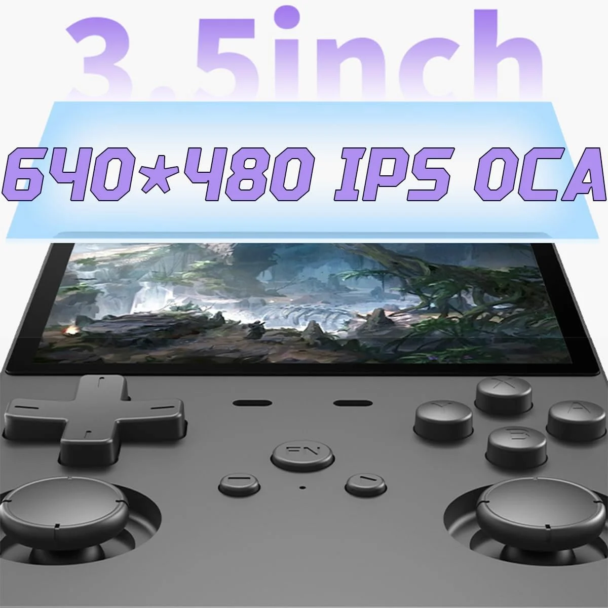 کنسول بازی دستی L35 با صفحه نمایش 3.5 اینچی، باتری 3000mAh، پردازنده RK3326 به همراه کیف حمل مشکی و حافظه 64 گیگابایتی