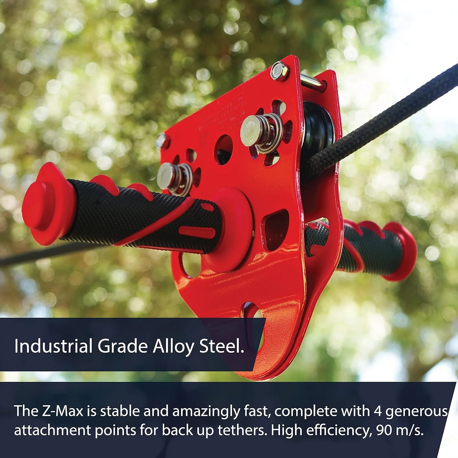 قرقره استیل فیوژن کلایمب Z-Max با دسته قرمز - ترولی سرعت