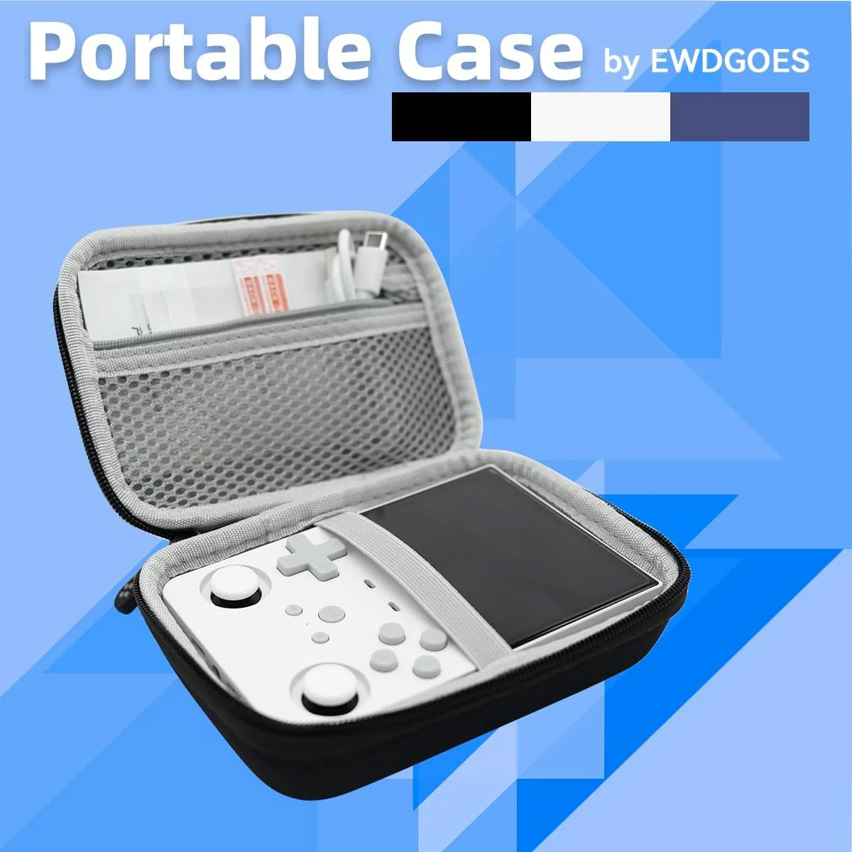 کنسول بازی دستی L35 3.5 اینچی 3000mAh RK3326 با کیف قابل حمل سفید 64 گیگابایت کنسول بازی دستی L35 3.5 اینچی 3000mAh RK3326 با کیف قابل حمل سفید 64 گیگابایت