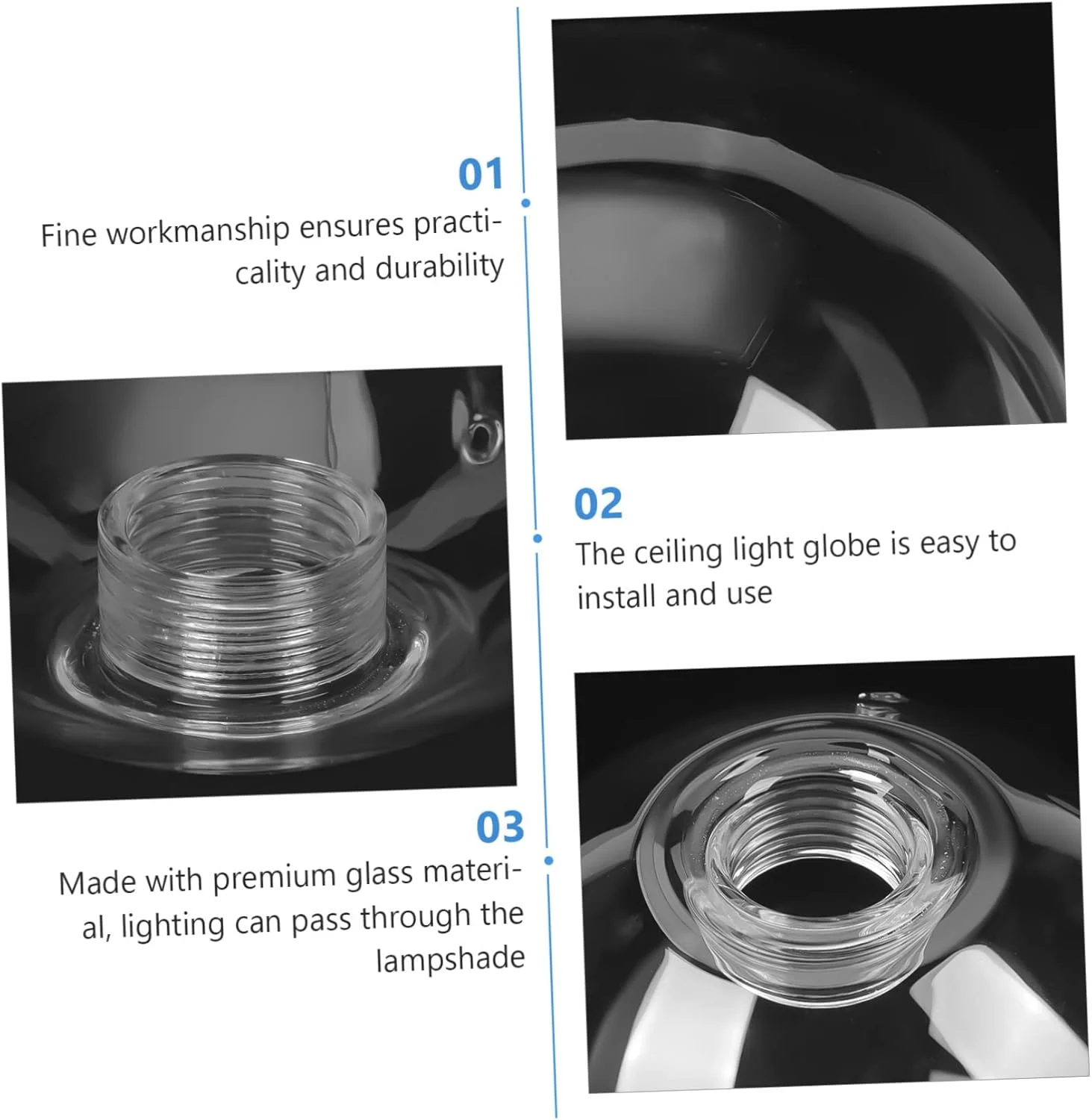 OSALADI 5 عدد حباب شیشه ای چراغ سقفی، حباب آویز شفاف، جایگزین حباب کروی شیشه ای G9 برای چراغ های آویز و دیوارکوب OSALADI 5 عدد حباب شیشه ای چراغ سقفی، حباب آویز شفاف، جایگزین حباب کروی شیشه ای G9 برای چراغ های آویز و دیوارکوب