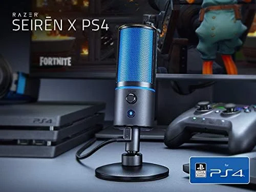 میکروفون استریمینگ USB ریزر Seiren X: درجه حرفه ای، دارای پایه ضد لرزش داخلی، الگوی برداشت Supercardioid، آلومینیوم آنودایز شده، برای PS4، مشکی کلاسیک میکروفون استریمینگ USB ریزر Seiren X: درجه حرفه ای، دارای پایه ضد لرزش داخلی، الگوی برداشت Supercardioid، آلومینیوم آنودایز شده، برای PS4، مشکی کلاسیک