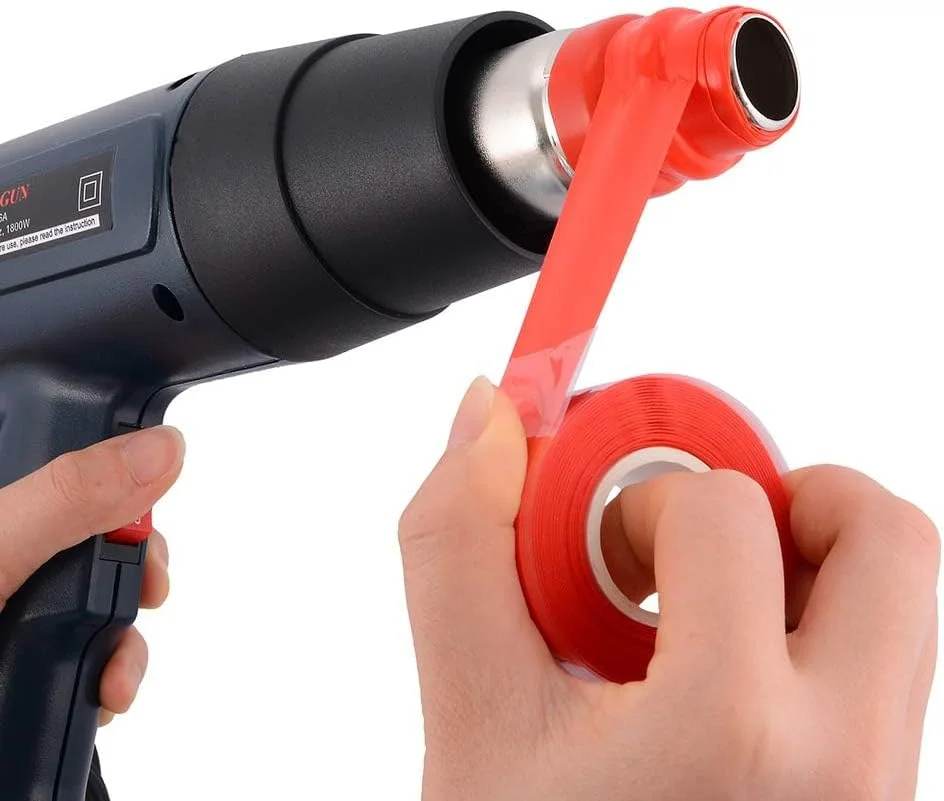 نوار تعمیر سیلیکونی خودجوش SANZEZ COOLive - نوار تعمیر آب بندی خود چسب، عایق الکتریکی، ضد آب، ضد هوا، نوار لاستیکی نرم چند منظوره، 3 متر در 25 میلی متر در 0.5 میلی متر، قرمز