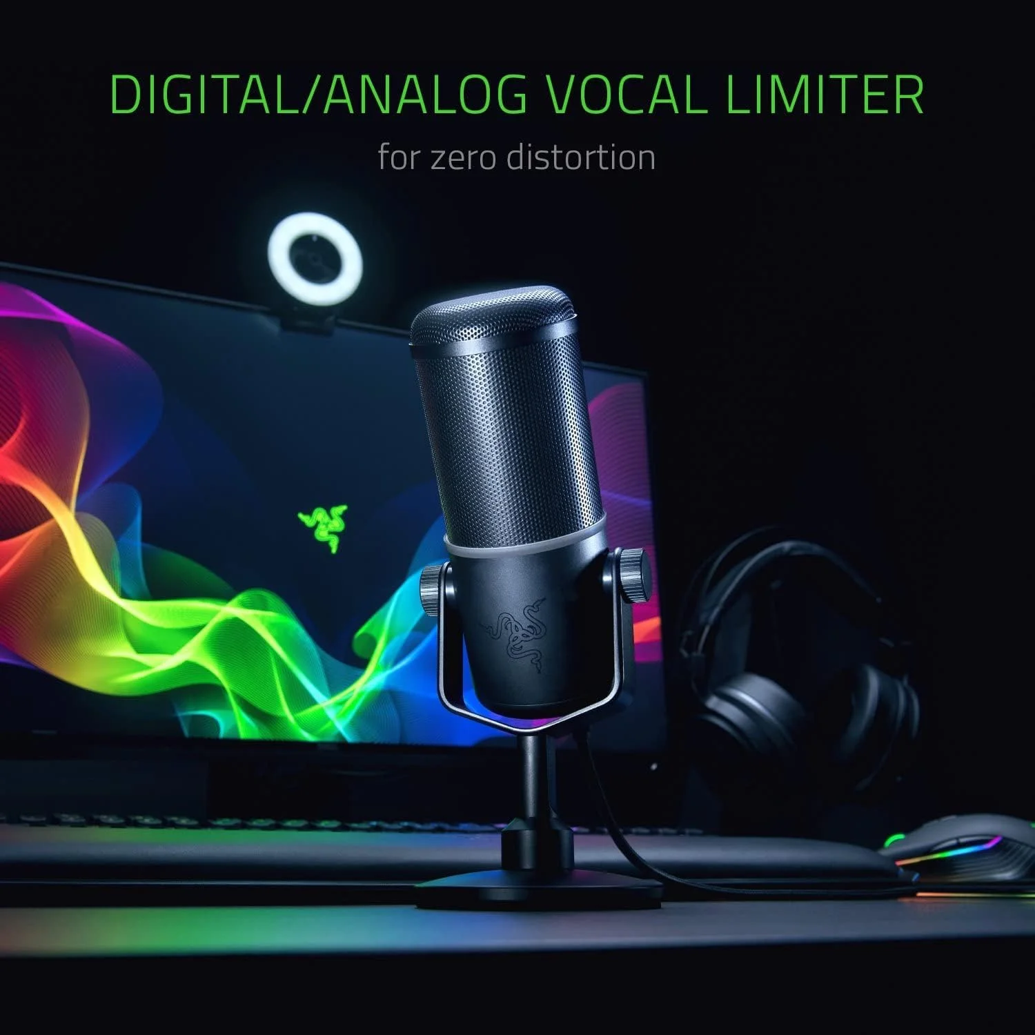میکروفون USB حرفه ای Razer Seiren Elite با فیلتر High-Pass و مقاوم در برابر ضربه - مشکی میکروفون USB حرفه ای Razer Seiren Elite با فیلتر High-Pass و مقاوم در برابر ضربه - مشکی