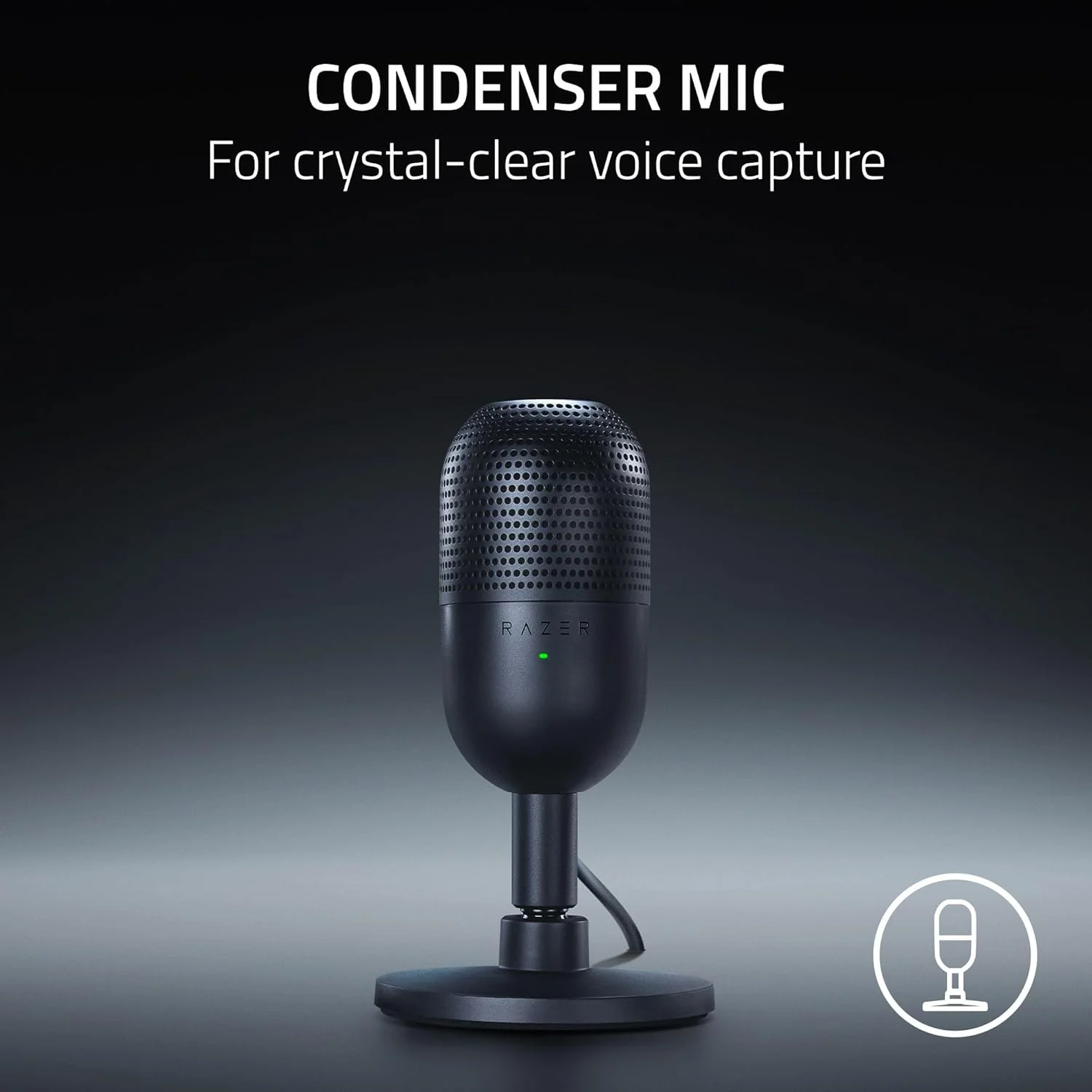 میکروفون USB ریزر Seiren V3 Mini: میکروفون کندانسور - الگوی برداشت Supercardioid - حسگر بیصدا کردن با یک ضربه به همراه نشانگر LED - ضربهگیر - فوقالعاده جمع و جور - PC، Discord، OBS Studio، XSplit - مشکی میکروفون USB ریزر Seiren V3 Mini: میکروفون کندانسور - الگوی برداشت Supercardioid - حسگر بیصدا کردن با یک ضربه به همراه نشانگر LED - ضربهگیر - فوقالعاده جمع و جور - PC، Discord، OBS Studio، XSplit - مشکی