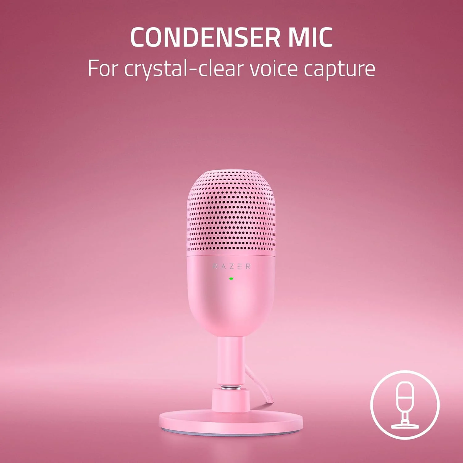میکروفون USB ریزر Seiren V3 Mini: میکروفون کندانسور - الگوی قطبی Supercardioid - حسگر قطع صدا با یک ضربه با نشانگر LED - ضربه گیر - فوق العاده جمع و جور - PC، Discord، OBS Studio، XSplit - کوارتز میکروفون USB ریزر Seiren V3 Mini: میکروفون کندانسور - الگوی قطبی Supercardioid - حسگر قطع صدا با یک ضربه با نشانگر LED - ضربه گیر - فوق العاده جمع و جور - PC، Discord، OBS Studio، XSplit - کوارتز