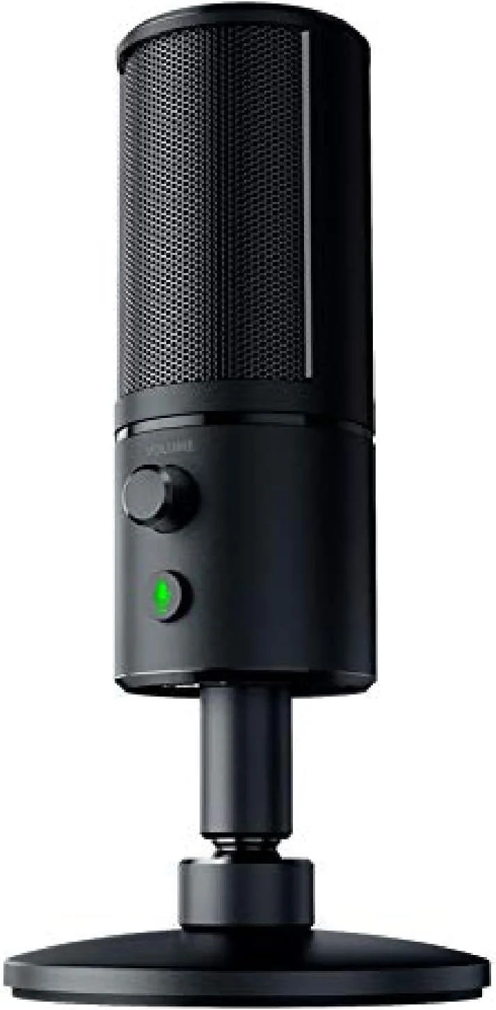 میکروفون استریمینگ USB ریزر Seiren X: درجه حرفه ای - دارای پایه ضد لرزش داخلی - الگوی برداشت Supercardioid - آلومینیوم آنودایز شده - مشکی کلاسیک