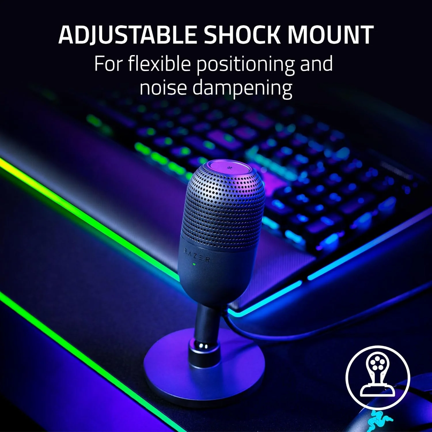 میکروفون USB ریزر Seiren V3 Mini: میکروفون کندانسور - الگوی برداشت Supercardioid - حسگر بیصدا کردن با یک ضربه به همراه نشانگر LED - ضربهگیر - فوقالعاده جمع و جور - PC، Discord، OBS Studio، XSplit - مشکی میکروفون USB ریزر Seiren V3 Mini: میکروفون کندانسور - الگوی برداشت Supercardioid - حسگر بیصدا کردن با یک ضربه به همراه نشانگر LED - ضربهگیر - فوقالعاده جمع و جور - PC، Discord، OBS Studio، XSplit - مشکی