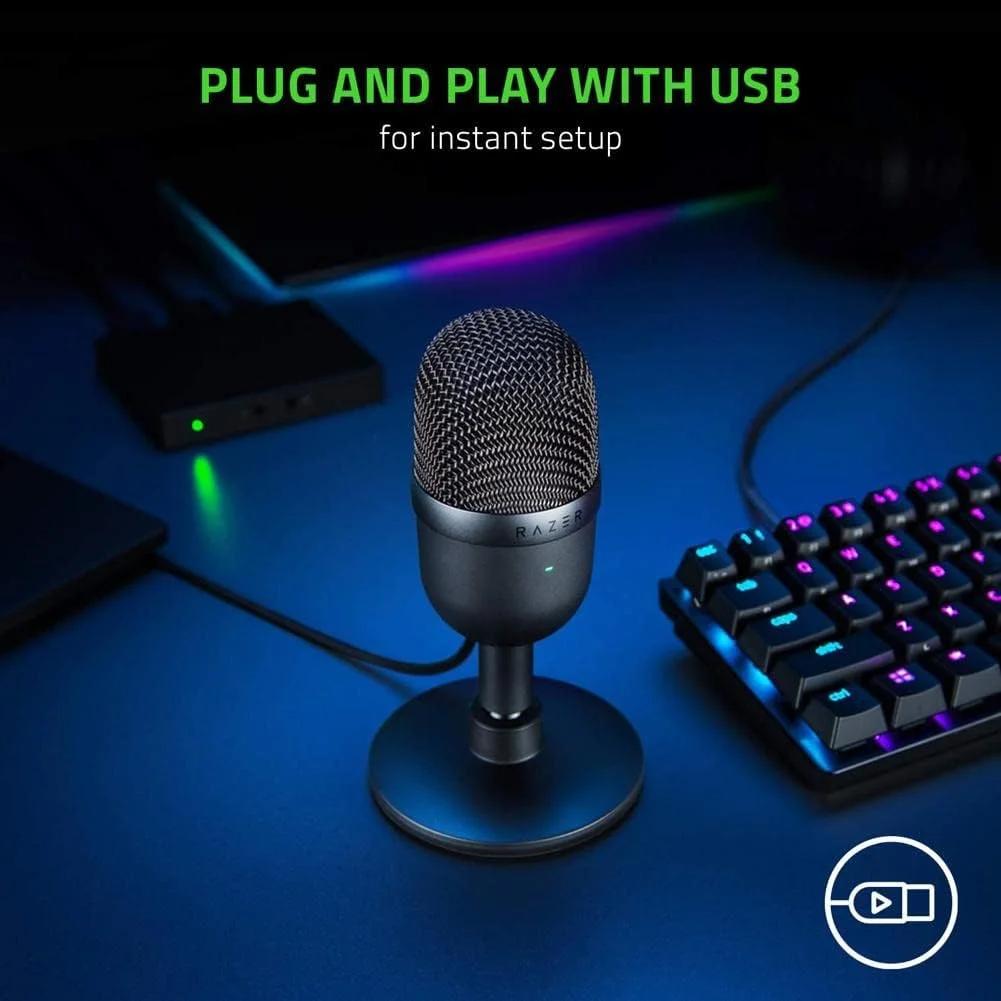 میکروفون استریمینگ USB ریزر Seiren X: درجه حرفه ای - دارای پایه ضد لرزش داخلی - الگوی برداشت Supercardioid - آلومینیوم آنودایز شده - مشکی کلاسیک میکروفون استریمینگ USB ریزر Seiren X: درجه حرفه ای - دارای پایه ضد لرزش داخلی - الگوی برداشت Supercardioid - آلومینیوم آنودایز شده - مشکی کلاسیک