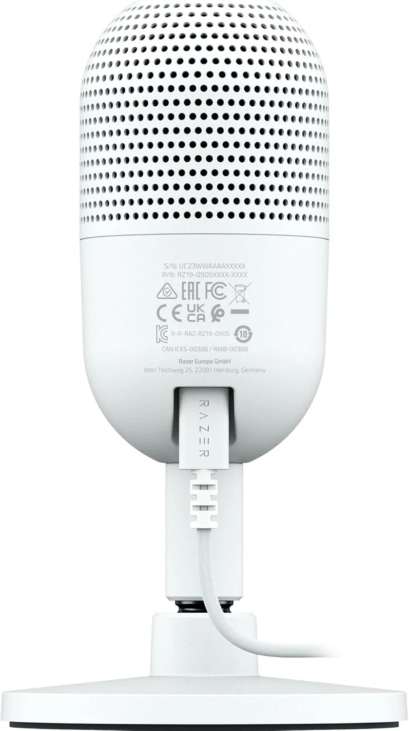 میکروفون USB فوق فشرده Razer Seiren V3 Mini - سفید میکروفون USB فوق فشرده Razer Seiren V3 Mini - سفید