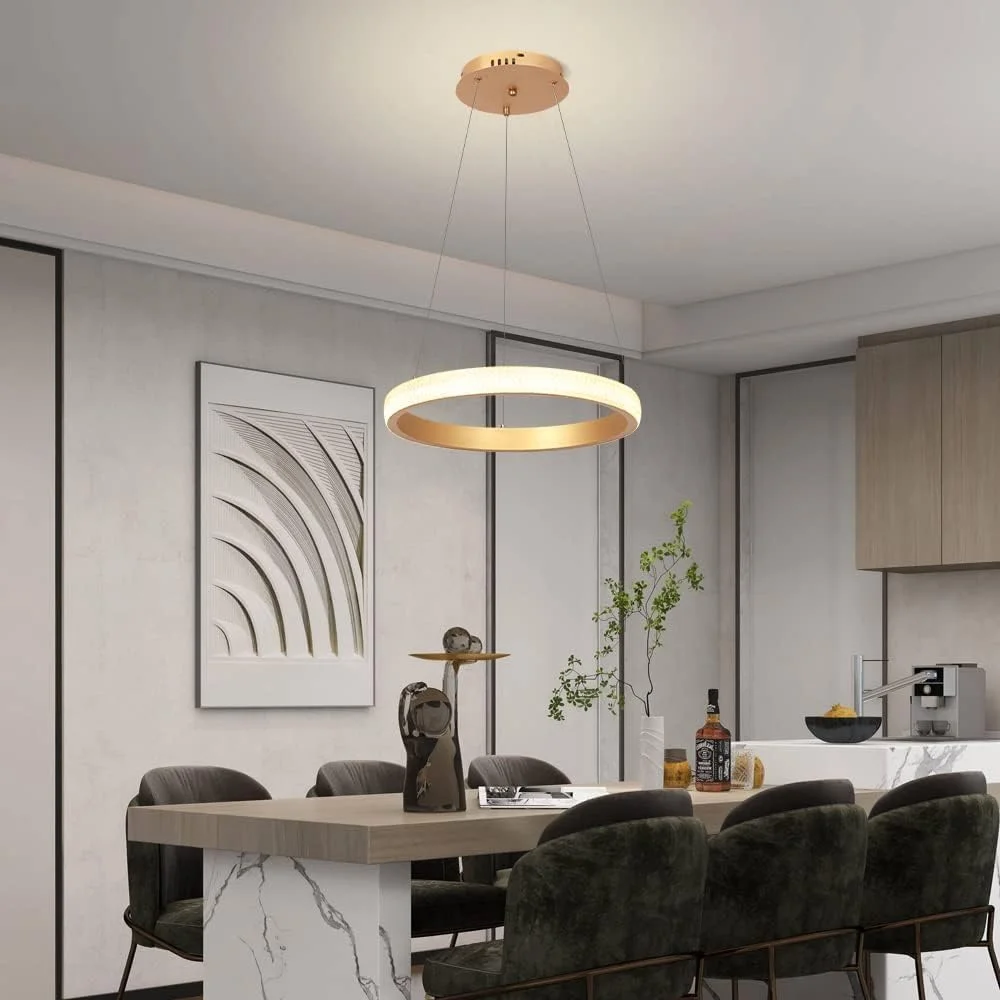 لوسترهای ال ای دی مدرن YT YATAI LIGHTING، حلقه های ال ای دی، چراغ های آویز حلقه های کریستالی لوکس، چراغ سقفی معاصر، نورپردازی آویز مناسب اتاق ناهارخوری، اتاق نشیمن، سرسرا، 15.7 اینچ، طلایی لوسترهای ال ای دی مدرن YT YATAI LIGHTING، حلقه های ال ای دی، چراغ های آویز حلقه های کریستالی لوکس، چراغ سقفی معاصر، نورپردازی آویز مناسب اتاق ناهارخوری، اتاق نشیمن، سرسرا، 15.7 اینچ، طلایی