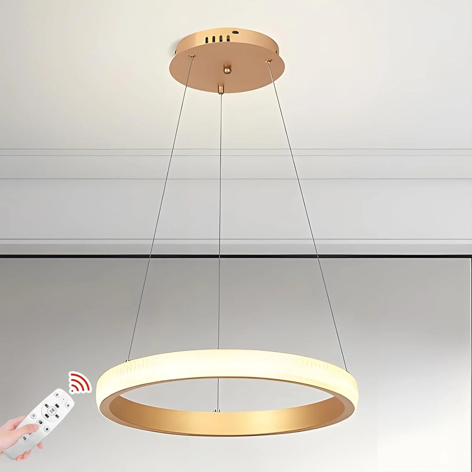 لوسترهای ال ای دی مدرن YT YATAI LIGHTING، حلقه های ال ای دی، چراغ های آویز حلقه های کریستالی لوکس، چراغ سقفی معاصر، نورپردازی آویز مناسب اتاق ناهارخوری، اتاق نشیمن، سرسرا، 15.7 اینچ، طلایی لوسترهای ال ای دی مدرن YT YATAI LIGHTING، حلقه های ال ای دی، چراغ های آویز حلقه های کریستالی لوکس، چراغ سقفی معاصر، نورپردازی آویز مناسب اتاق ناهارخوری، اتاق نشیمن، سرسرا، 15.7 اینچ، طلایی