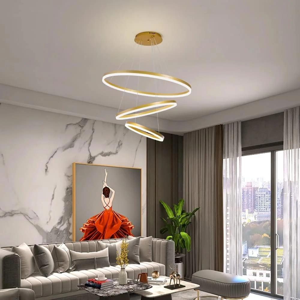 لوسترهای حلقهای LED مدرن YT YATAI LIGHTING برای اتاق نشیمن، اتاق خواب و اتاق غذاخوری، لوستر گرد با کنترل از راه دور، نور قابل تنظیم، ارتفاع قابل تنظیم و 3 دمای رنگ لوسترهای حلقهای LED مدرن YT YATAI LIGHTING برای اتاق نشیمن، اتاق خواب و اتاق غذاخوری، لوستر گرد با کنترل از راه دور، نور قابل تنظیم، ارتفاع قابل تنظیم و 3 دمای رنگ