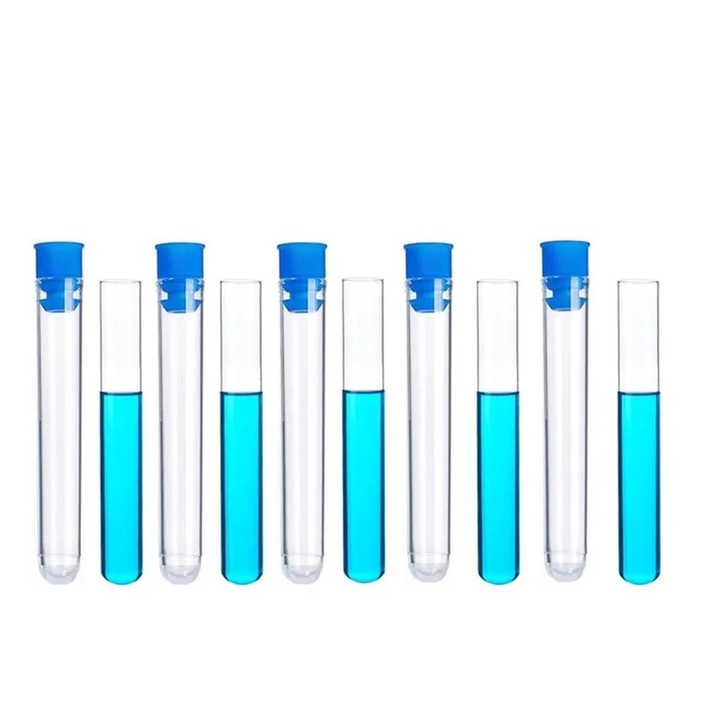 لوله آزمایشگاهی پلاستیکی شفاف 12x60 میلیمتری با درپوش، لوازم آزمایشگاهی، 10 عدد در بسته لوله آزمایشگاهی پلاستیکی شفاف 12x60 میلیمتری با درپوش، لوازم آزمایشگاهی، 10 عدد در بسته