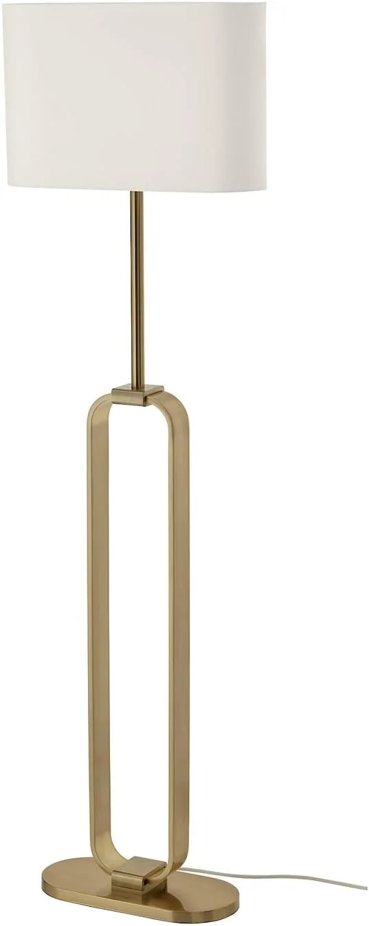 آباژور ایستاده ایکیا مدل Uppvind با روکش برنجی - 36X44X150 سانتی متر، سفید