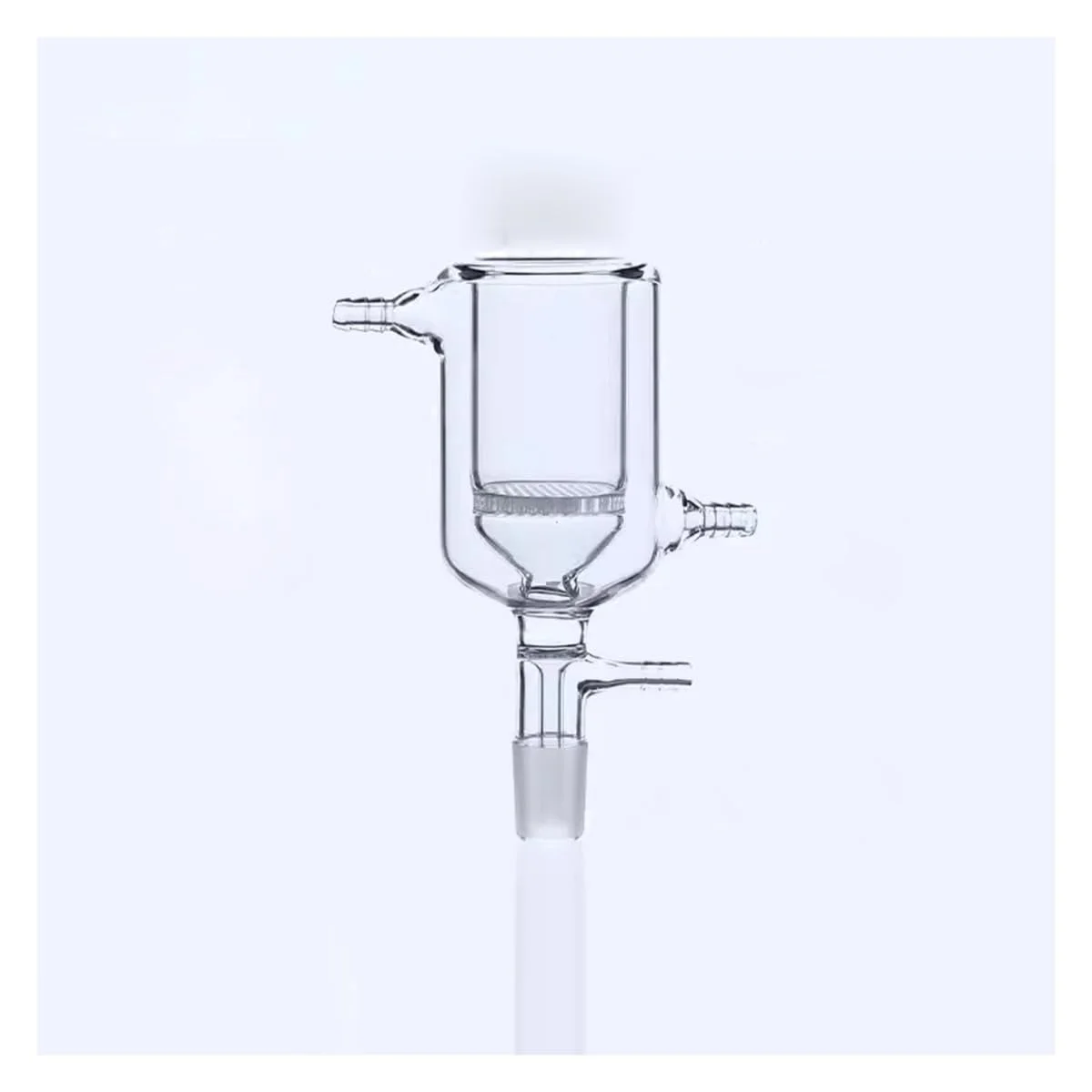 ظروف شیشه ای آزمایشگاهی، پلیت، قیف، قیف فیلتر شیشه ای دو لایه، ژاکت شیشه ای بلند 100ml/250ml/500ml/1000ml (دهانه 24، 100ml)