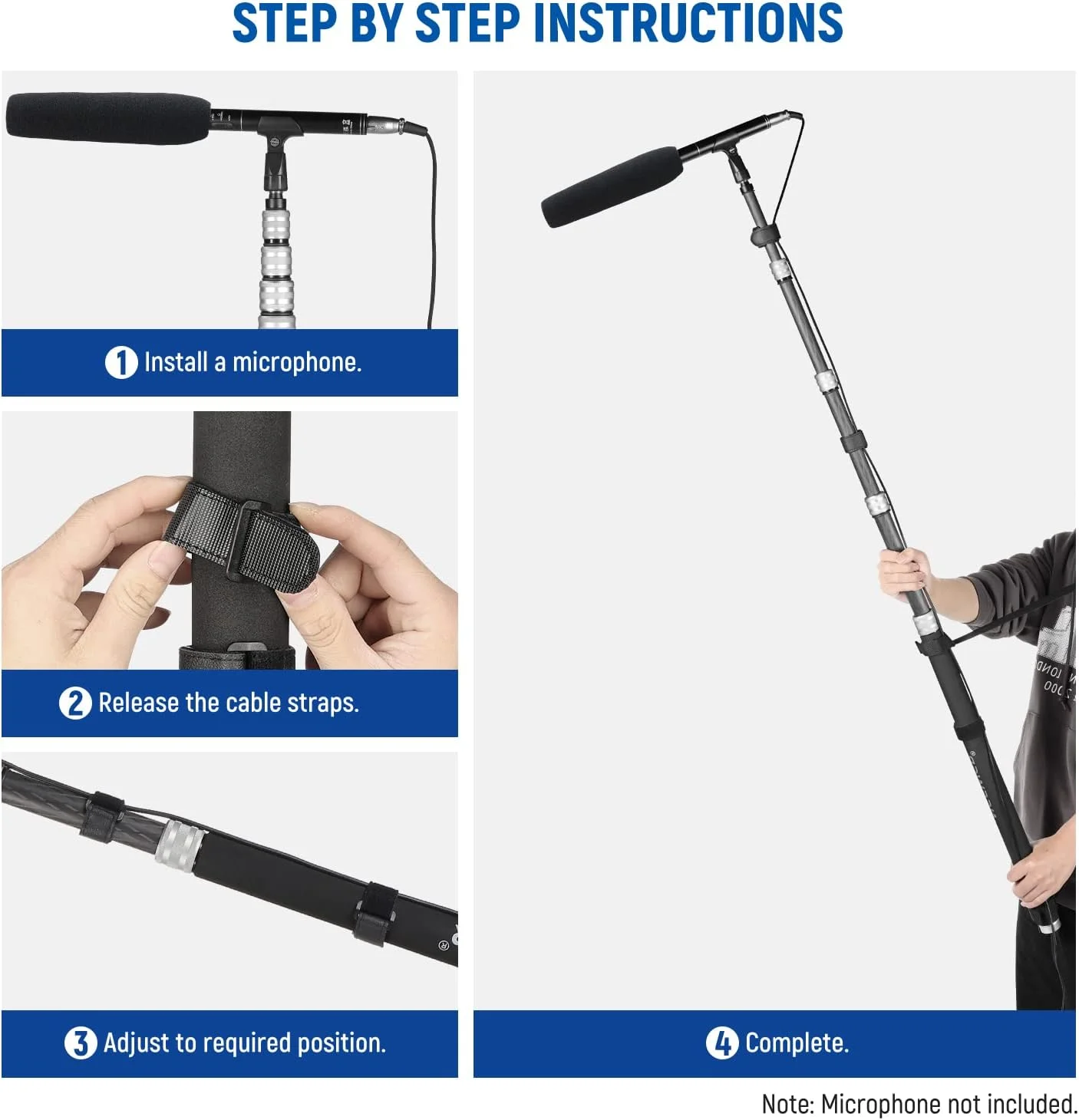 بازوی میکروفون تلسکوپی ارتقا یافته NEEWER، میله بوم میکروفون فیبر کربنی 300 سانتی متری با 5 بخش، آداپتورهای پیچ 1/4 اینچ، 3/8 اینچ، 5/8 اینچ، بندهای کابل، بند شانه و کیف نگهداری، MS-300C بازوی میکروفون تلسکوپی ارتقا یافته NEEWER، میله بوم میکروفون فیبر کربنی 300 سانتی متری با 5 بخش، آداپتورهای پیچ 1/4 اینچ، 3/8 اینچ، 5/8 اینچ، بندهای کابل، بند شانه و کیف نگهداری، MS-300C