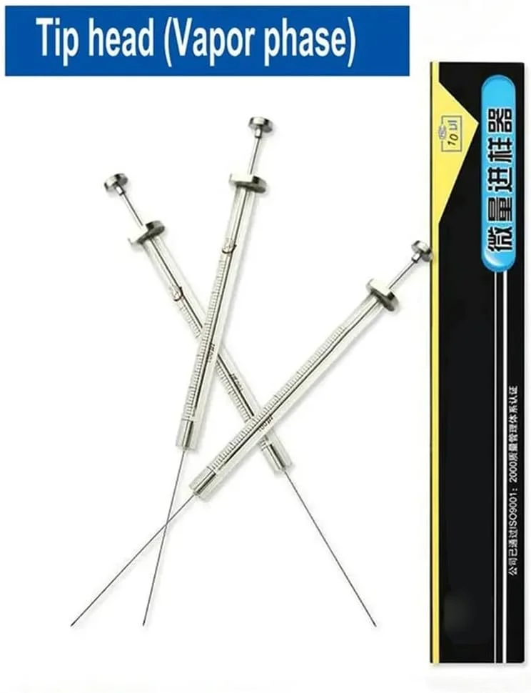 لوازم شیشه ای آزمایشگاهی 1 عدد سرنگ فاز بخار آزمایشگاهی 0.5ul تا 1000ul با سر نوک تیز (1000ul)