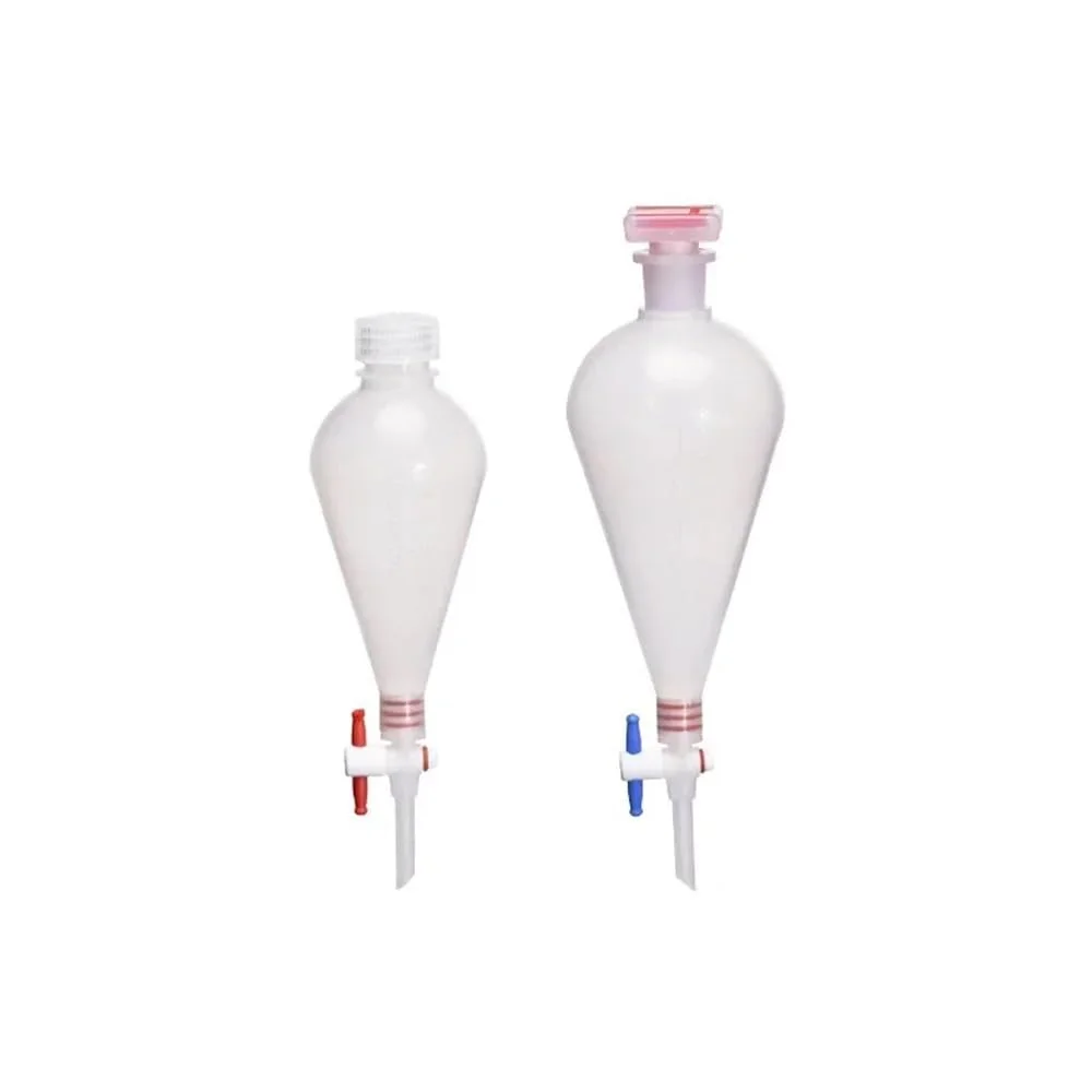 ظروف شیشه ای آزمایشگاهی 1 عدد آزمایشگاهی 125ml/250ml/500ml/1000ml قیف PP پلاستیکی جداکننده آزمایشگاهی با مقاومت در برابر درجه حرارت بالا (درب پیچی، 1 عدد 1000 میلی لیتر)