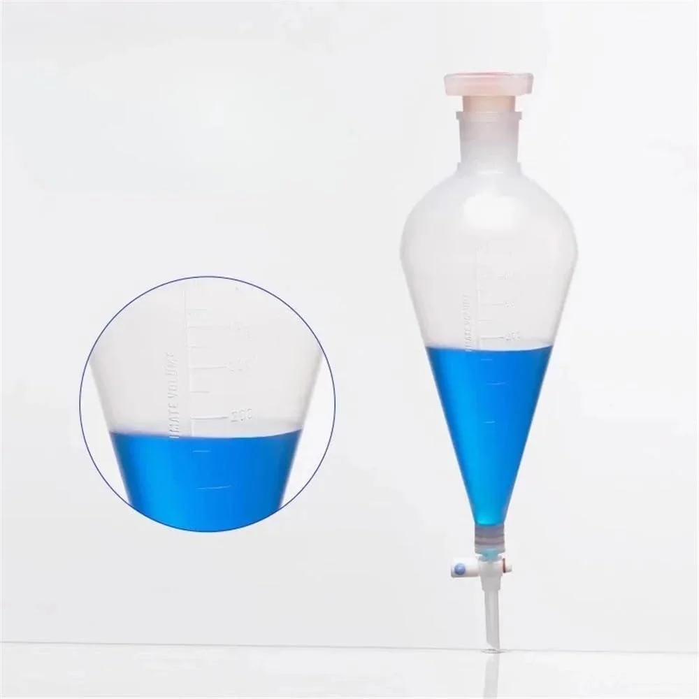 ظروف شیشه ای آزمایشگاهی 1 عدد آزمایشگاهی 125ml/250ml/500ml/1000ml قیف PP پلاستیکی جداکننده آزمایشگاهی با مقاومت در برابر درجه حرارت بالا (درب پیچی، 1 عدد 1000 میلی لیتر)