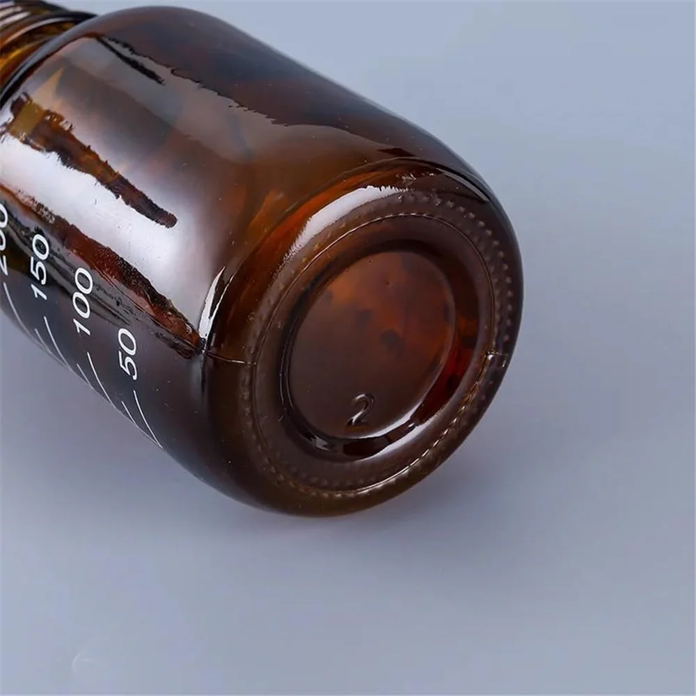 ظروف شیشه ای آزمایشگاهی 1 عدد بطری درب آبی 100/250/500/1000/2000 میلی لیتری دهانه رزوه ای بطری معرف بطری شیشه ای آزمایشگاهی (100 میلی لیتر)