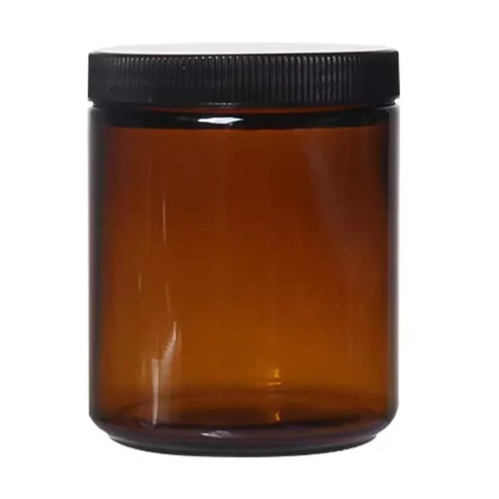 ظروف شیشه ای آزمایشگاهی، بطری شیشه ای دهان گشاد قهوه ای، بطری نمونه برداری، بطری معرف دهان گشاد، ظروف شیشه ای آزمایشگاهی 60ml 100ml 250ml 500ml 1000ml (100ml)
