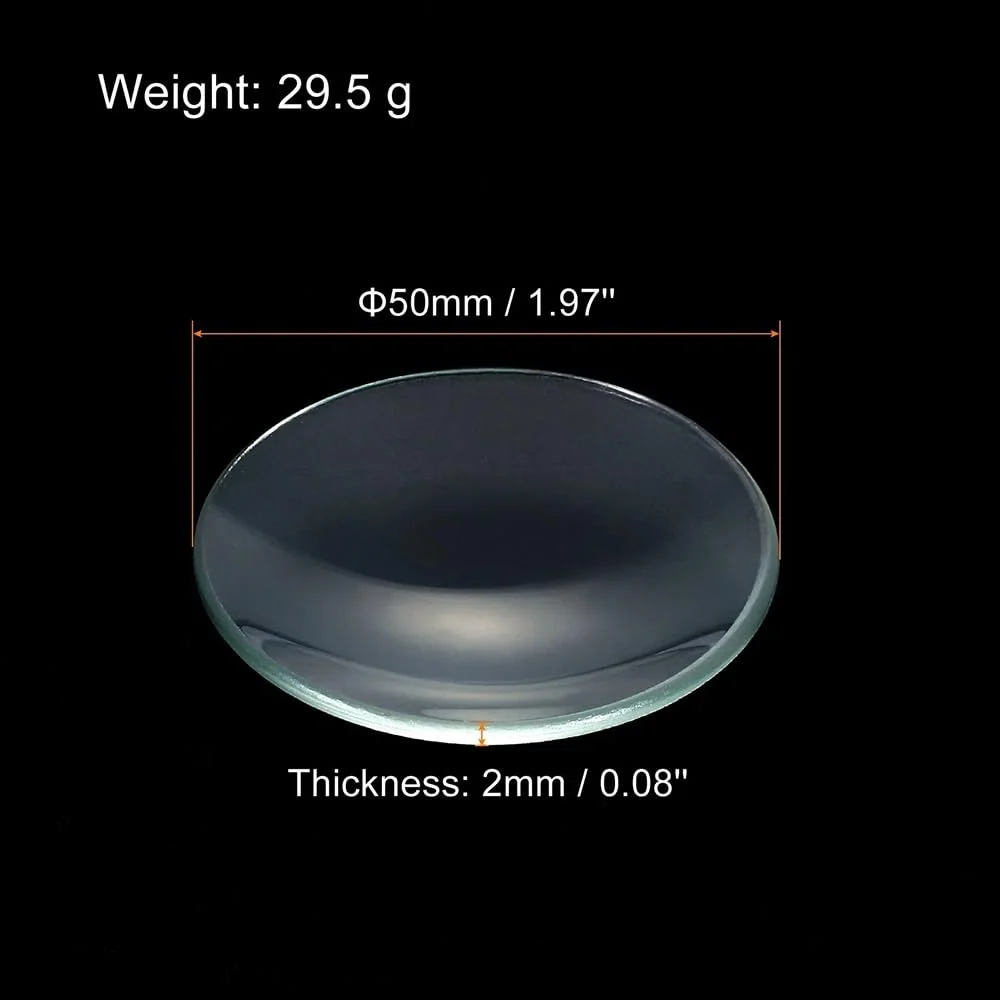 ظروف شیشه ای آزمایشگاهی 3 عددی قطر 50-150 میلی متر، شیشه ساعت آزمایشگاهی، پوشش بشر، لبه های صاف، پخ خورده، ظروف شیشه ای آزمایشگاهی قوس دار، ظرف تبخیر (90 میلی متر)