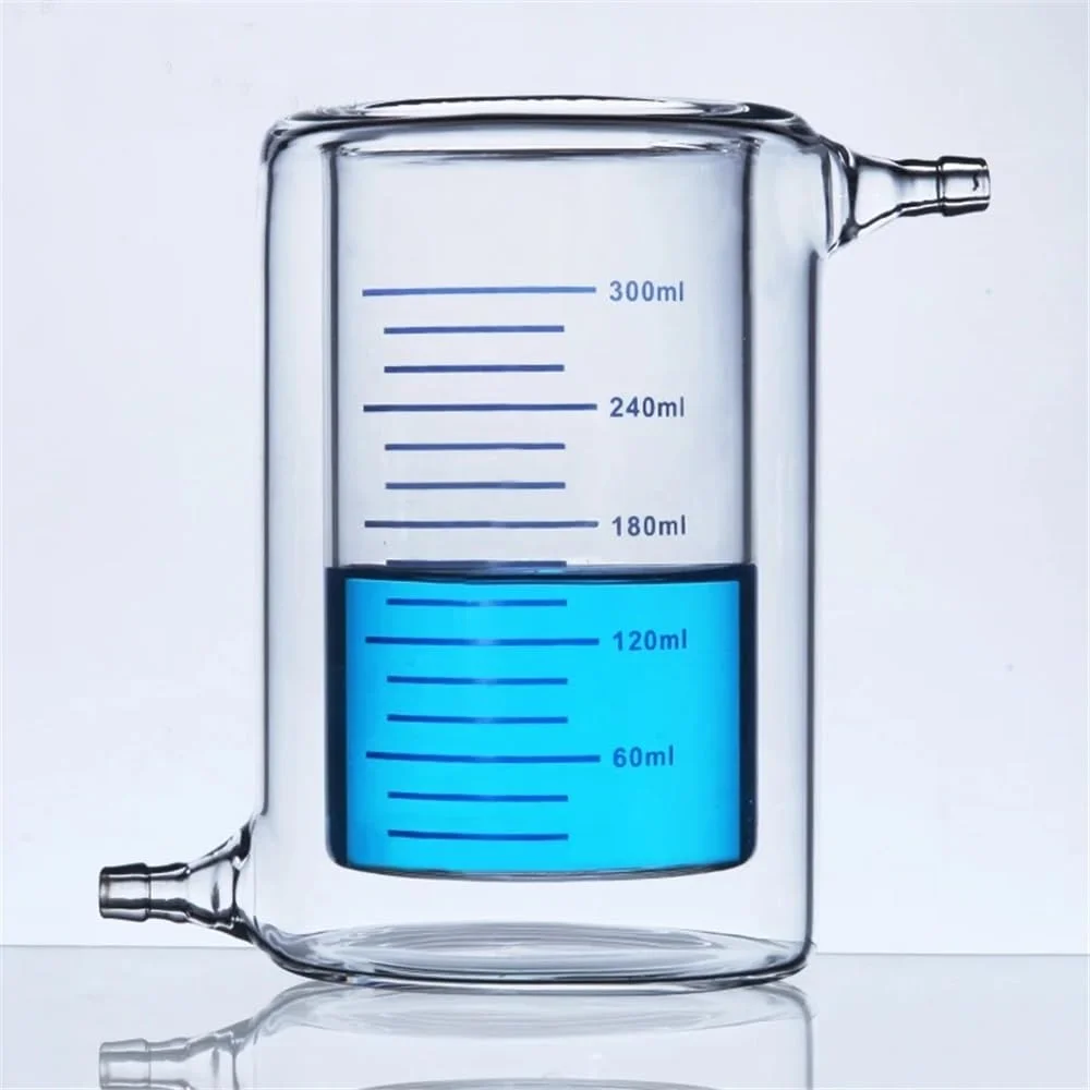 ظروف شیشه ای آزمایشگاهی ضخیم دو لایه مقاوم در برابر حرارت بشر ژاکت دار شیشه ای راکتور نوری تجهیزات آزمایشگاهی (1000 میلی لیتر) ظروف شیشه ای آزمایشگاهی ضخیم دو لایه مقاوم در برابر حرارت بشر ژاکت دار شیشه ای راکتور نوری تجهیزات آزمایشگاهی (1000 میلی لیتر)
