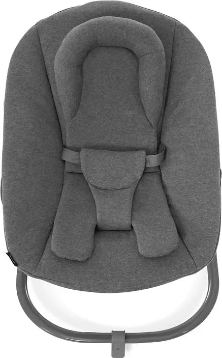 نشیمنگاه نوزاد Hauck Premium، اتصال به صندلی بلند Alpha & Beta از بدو تولد - اتصال 2 در 1 کودک (صندلی استراحت و گهواره) برای نوزادان با پشتی قابل تنظیم و پنبه - خاکستری تیره