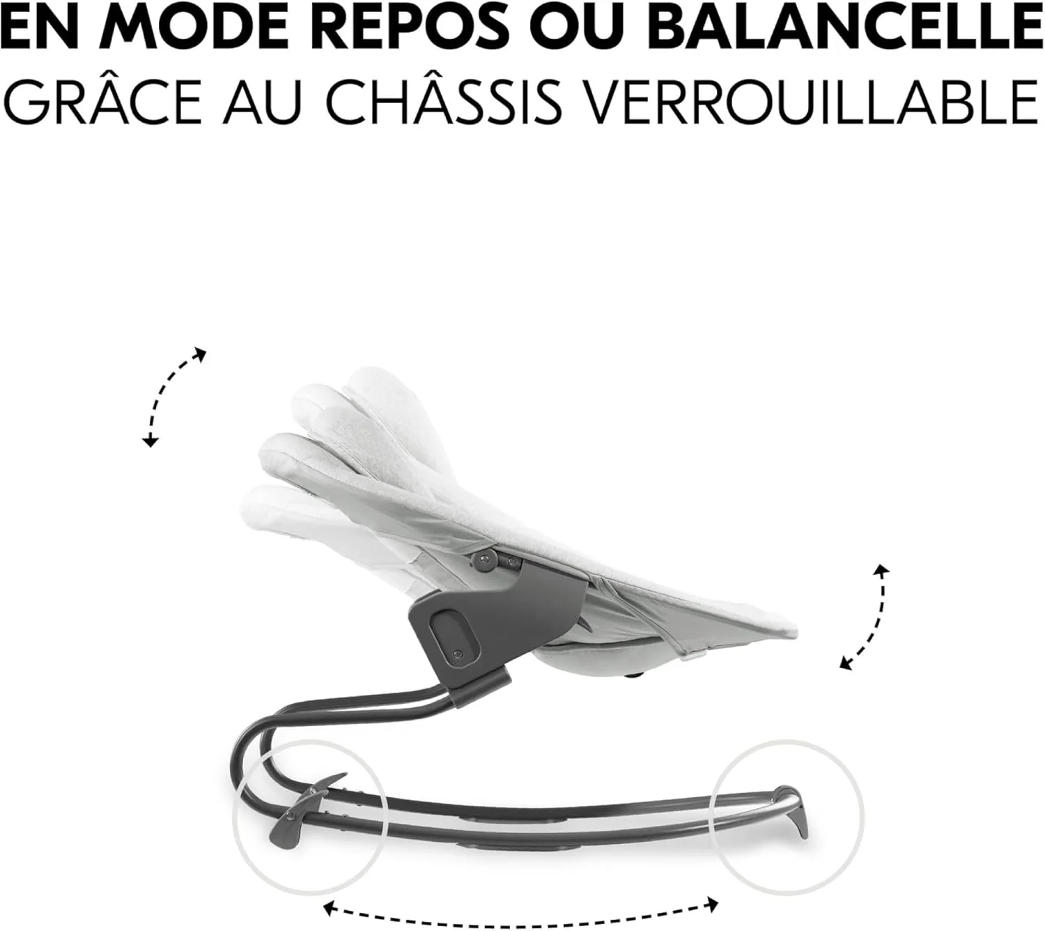 نی نی لای لای و نشیمنگاه نوزاد هاوک پریمیوم برای صندلی های بلند آلفا و بتا از بدو تولد - نشیمنگاه 2 در 1 نوزاد با کمربند 5 نقطه ای، پشتی قابل تنظیم و پنبه (خاکستری روشن)